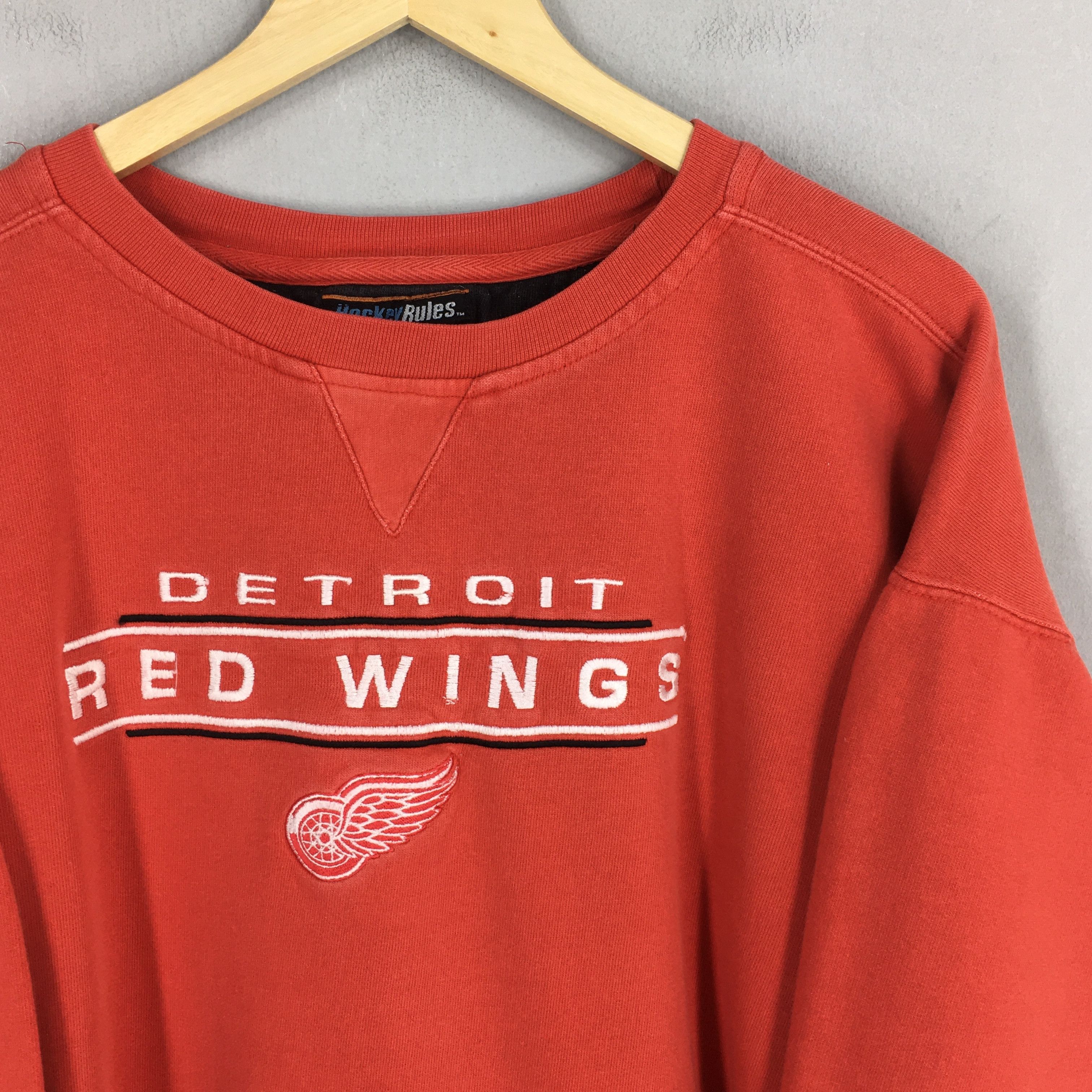 NHL Vintage 90s Detroit Red Wings NHL Sweatshirt XLarge Size US XL / EU 56 / 4 - 2 Thumbnail