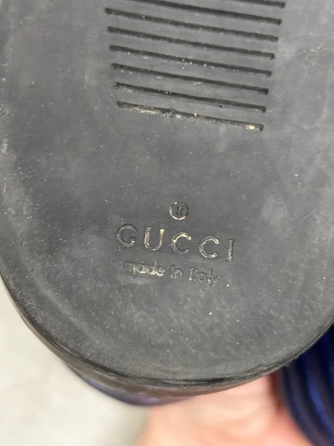 Gucci Gucci Electric Blue High Leather Sneakers Size US 8.5 / EU 41-42 - 7 Thumbnail