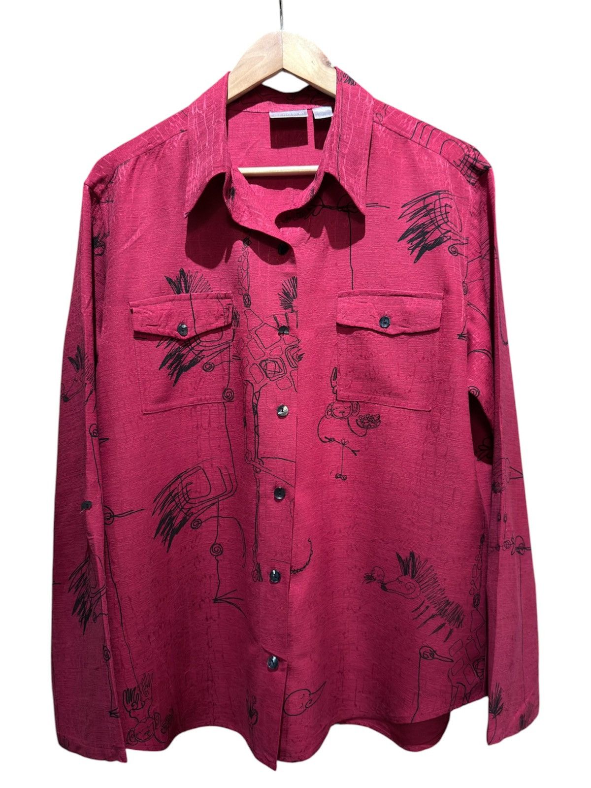 Chicos Vintage Rare Chico’s Krazy Kritter 100% Silk Size US M / EU 48-50 / 2 - 1 Thumbnail