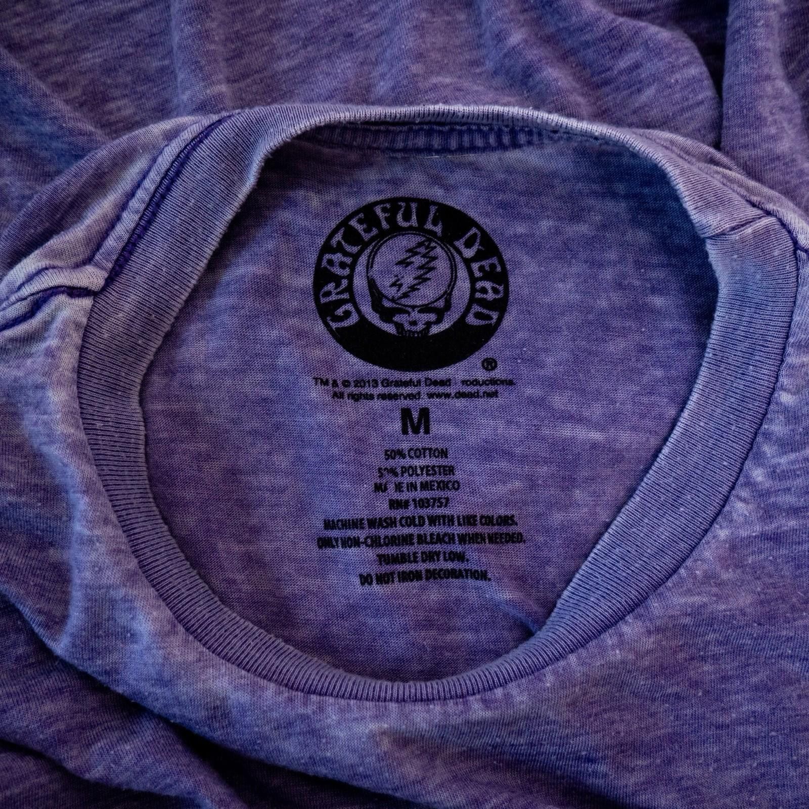 Grateful Dead Crystal Purple Logo T-Shirt Size Medium Steak Your Face Size US M / EU 48-50 / 2 - 4 Thumbnail