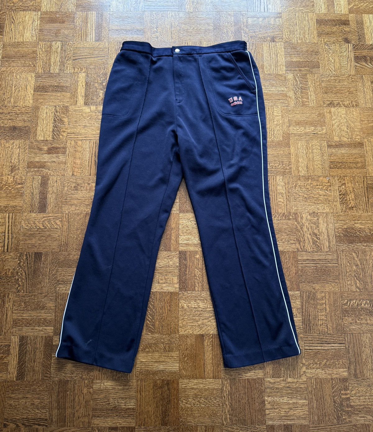 Adidas Vintage 80s Adidas Team USA Olympics Track Pants Size US 35 - 1 Thumbnail