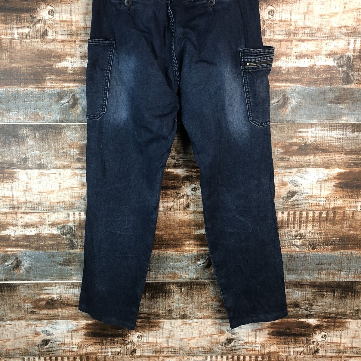 Japanese Brand Fieldcore Japanese utility tactical Blue Denim Pants #A2094 Size US 32 / EU 48 - 18 Thumbnail