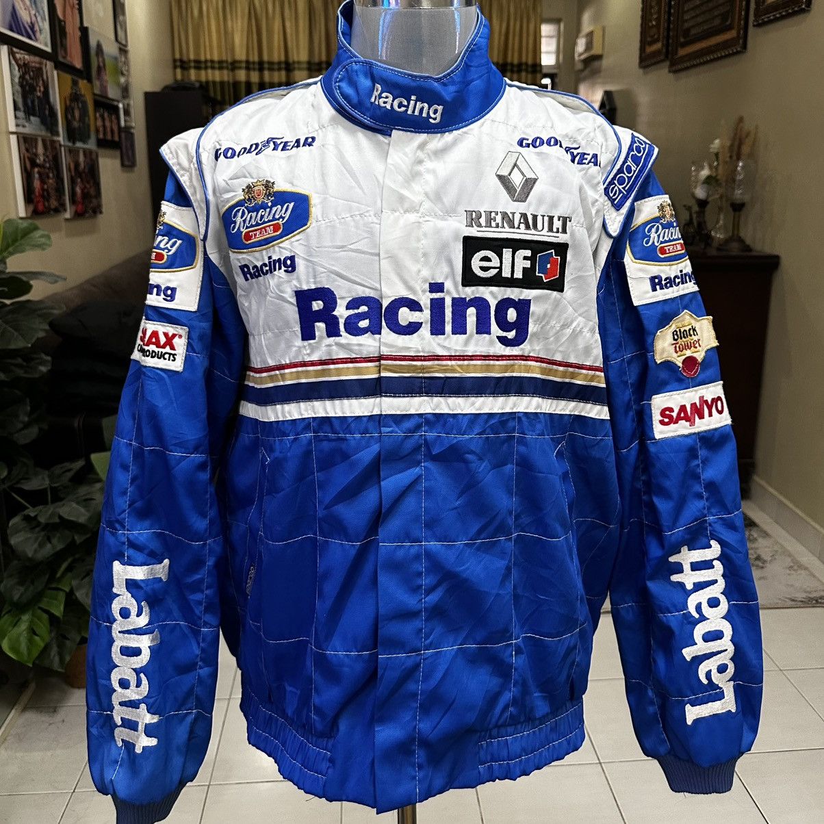 F1 Williams RENAULT ジャケット Vintage Rothmans Williams Renault Racing Varsity Wool Jacket