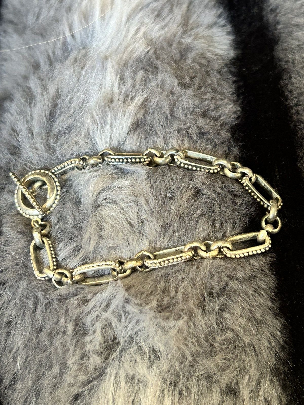 Jewelry Vintage antique silver tone paperclip link bracelet Size ONE SIZE - 7 Thumbnail