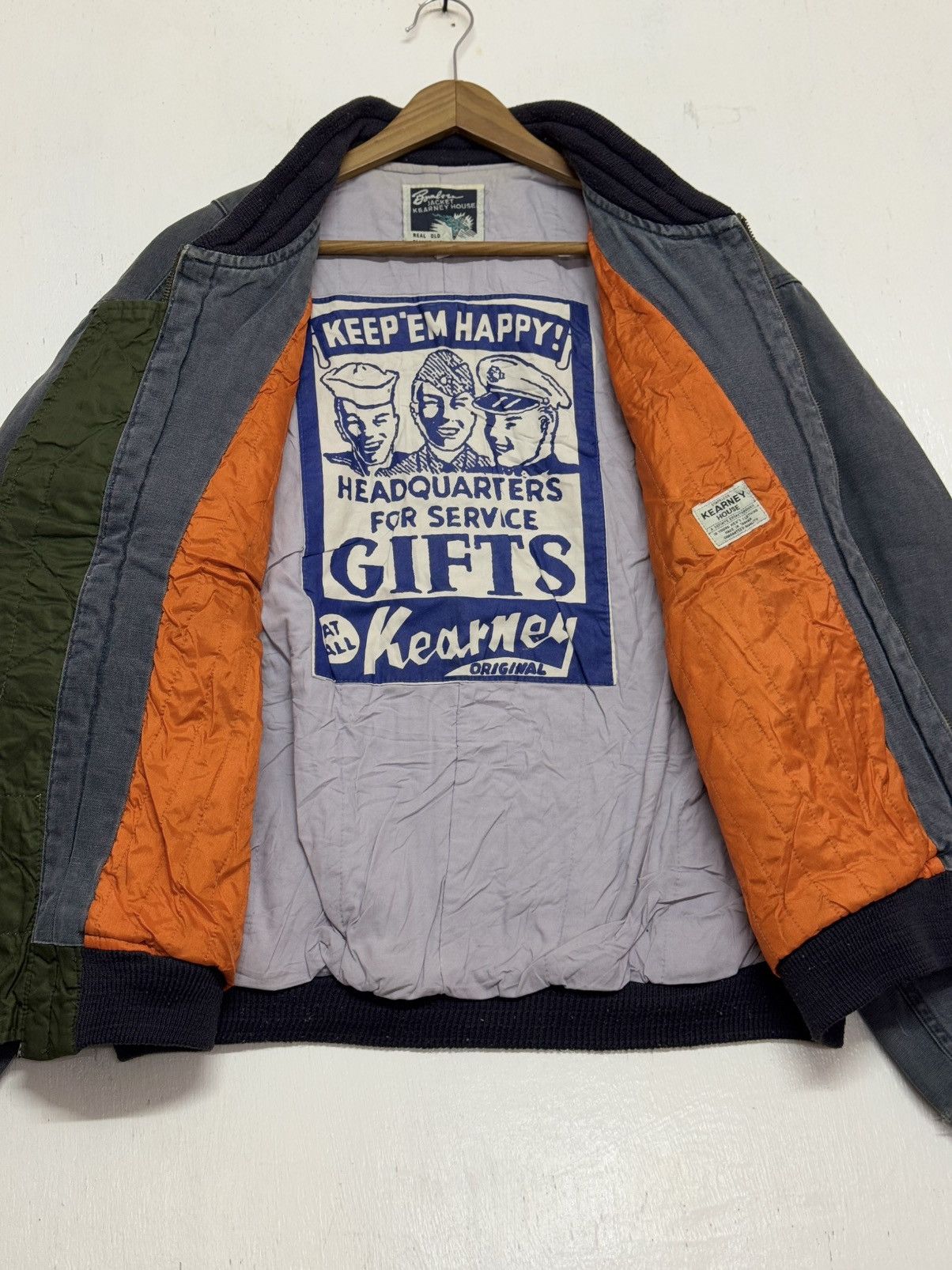 Vintage Bomber Jacket Kearney House Sunfaded Size US L / EU 52-54 / 3 - 2 Thumbnail