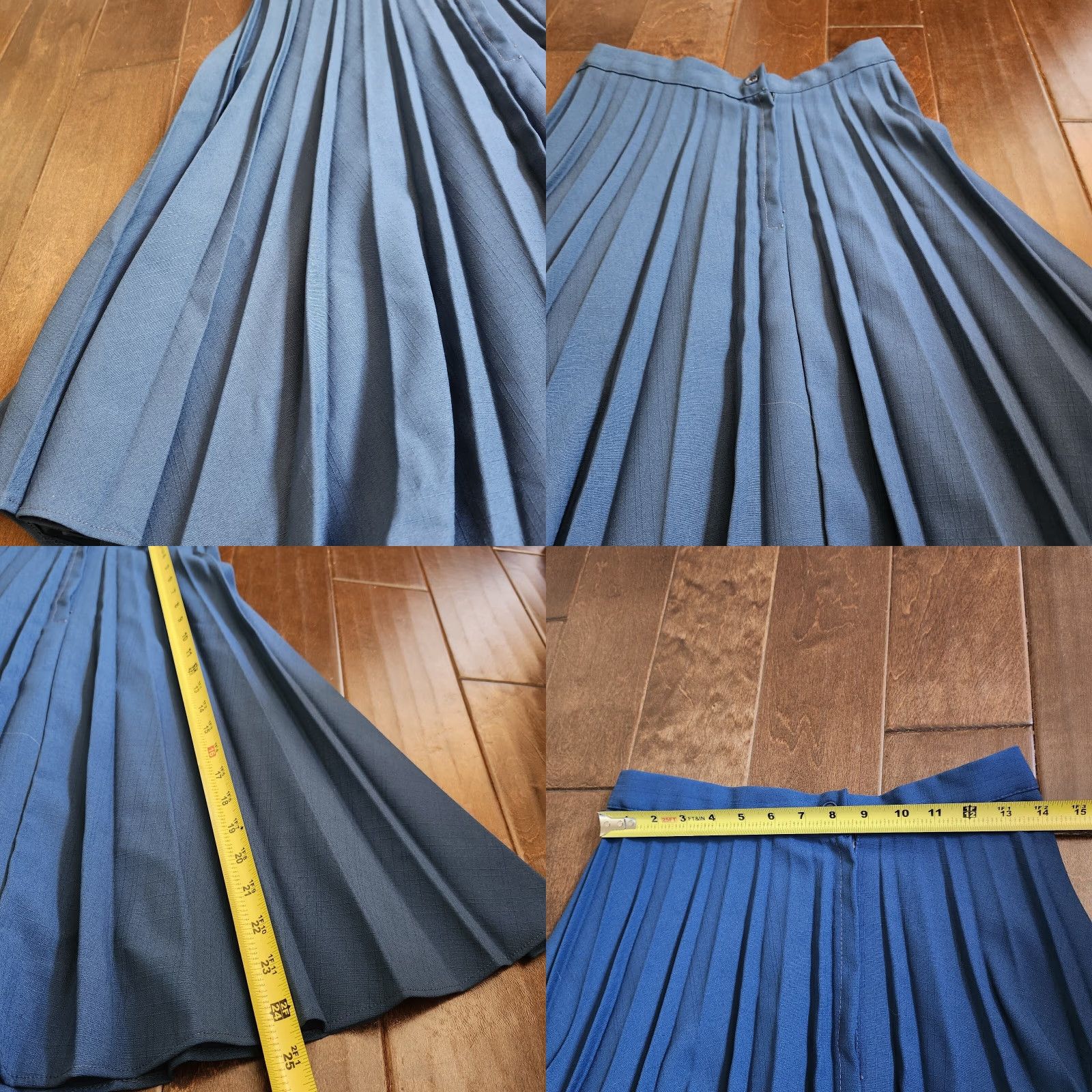Vintage VINTAGE Ladies Garment Union Made Women's Turquoise Ruffle Maxi Skirt - Size 14 Size 36" / US 14 / IT 50 - 8 Thumbnail