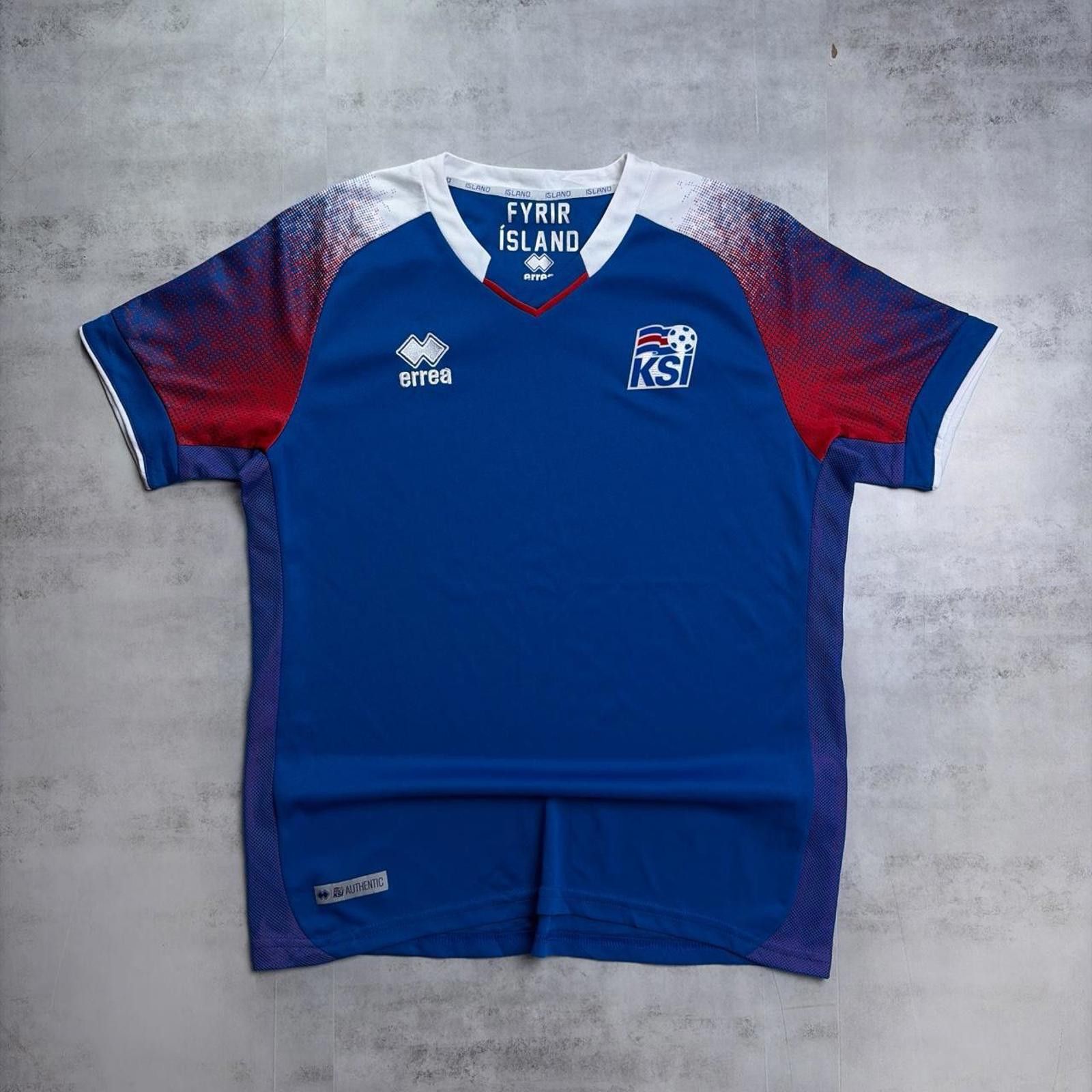 Errea Y2K Iceland KSI Errea Blue National Team Soccer Jersey Size US S / EU 44-46 / 1 - 1 Thumbnail