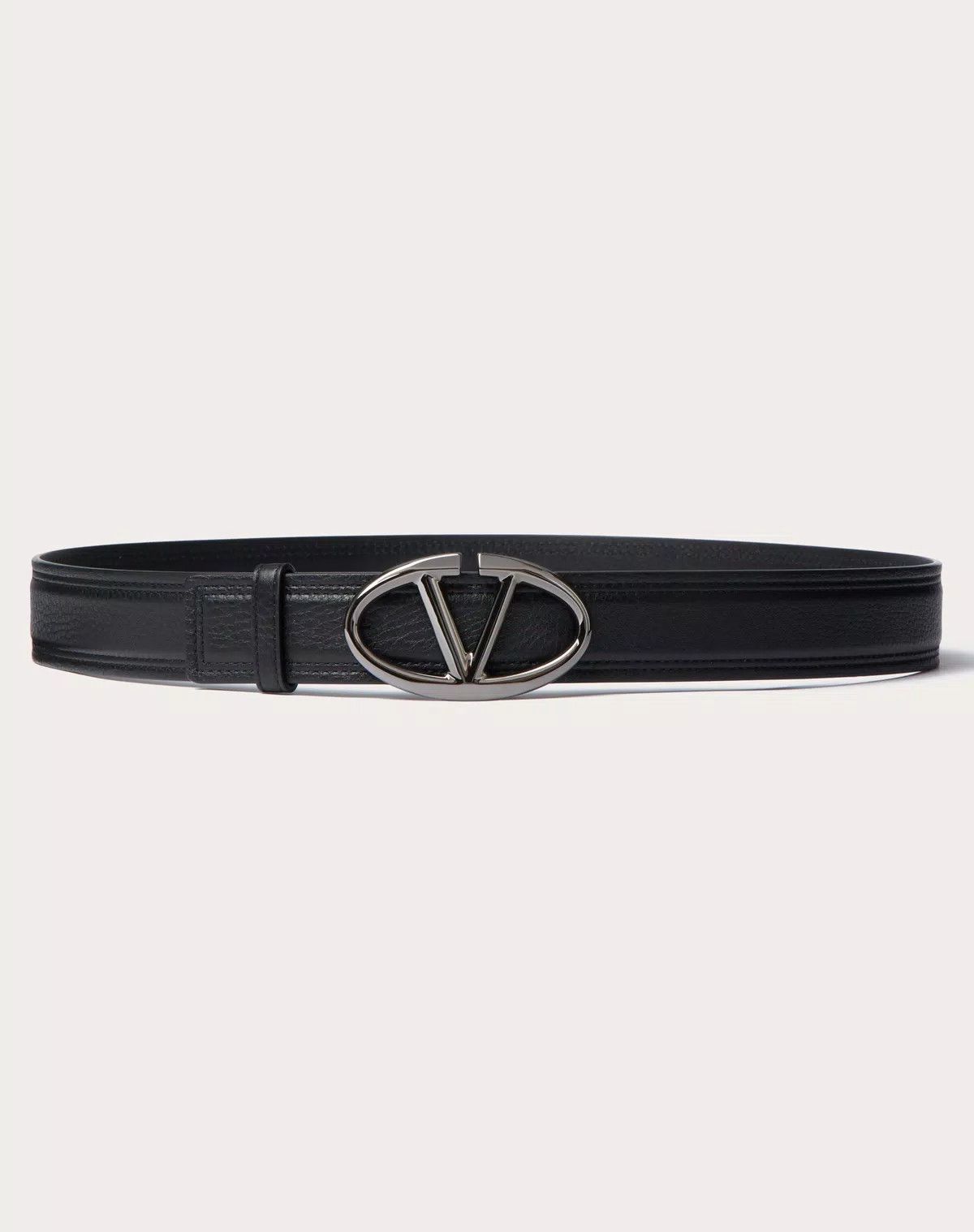 Valentino oc11z0725 Size:115/Grainy Calfskin Belt 35 Mm in Black Size ONE SIZE - 1 Thumbnail