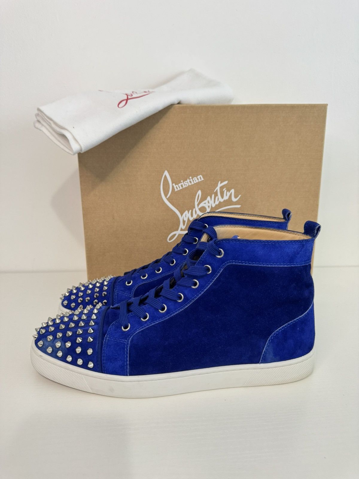 Louis Vuitton Christian Louboutin Lou Spikes Orlato Sneakers – Sz 45.5 Size US 12.5 / EU 45-46 - 3 Thumbnail