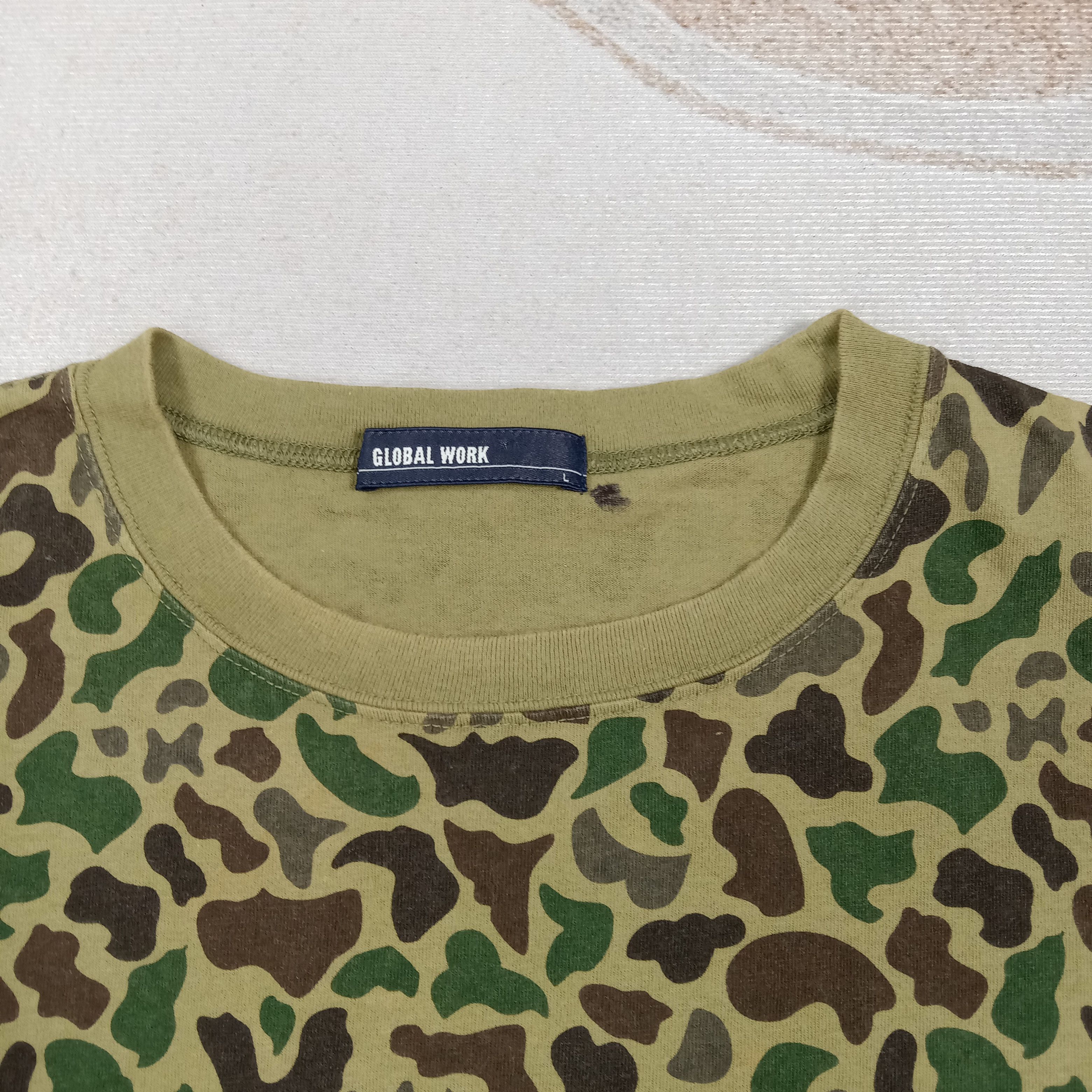 Global Work Global Work Japanese Brand Camo Tshirt C285N25 Size US L / EU 52-54 / 3 - 3 Thumbnail
