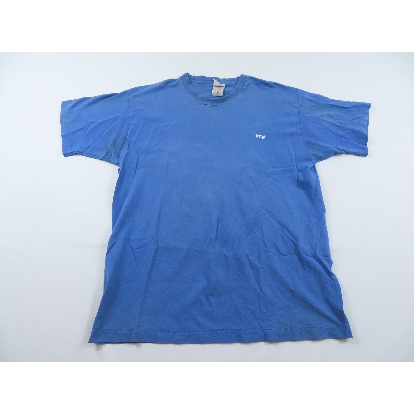 Fruit Of The Loom Intel T-shirt, Blue Sz XL Vintage 1990s Size US XL / EU 56 / 4 - 1 Thumbnail