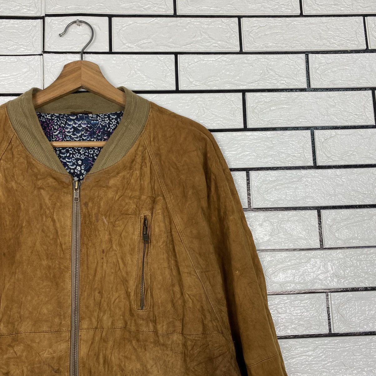 Japanese Brand 📌Vintage Genuine Leather Bomber Jacket Unbrand Issey Miyake Size US M / EU 48-50 / 2 - 7 Thumbnail