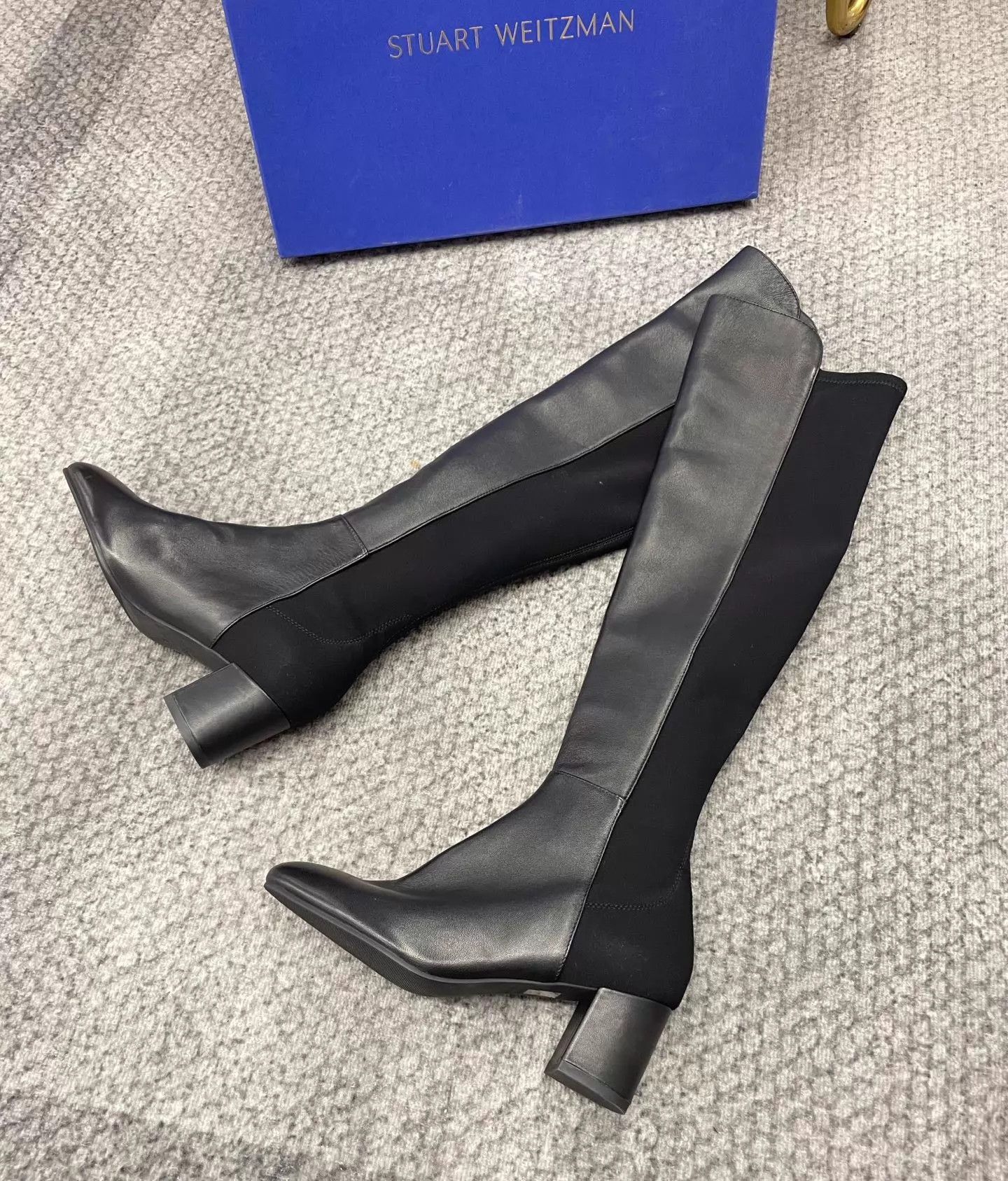 Other Pre-owned SW Black Stretchy Knee-high Boots 35 Size US 4.5 / IT 34.5 - 4 Thumbnail