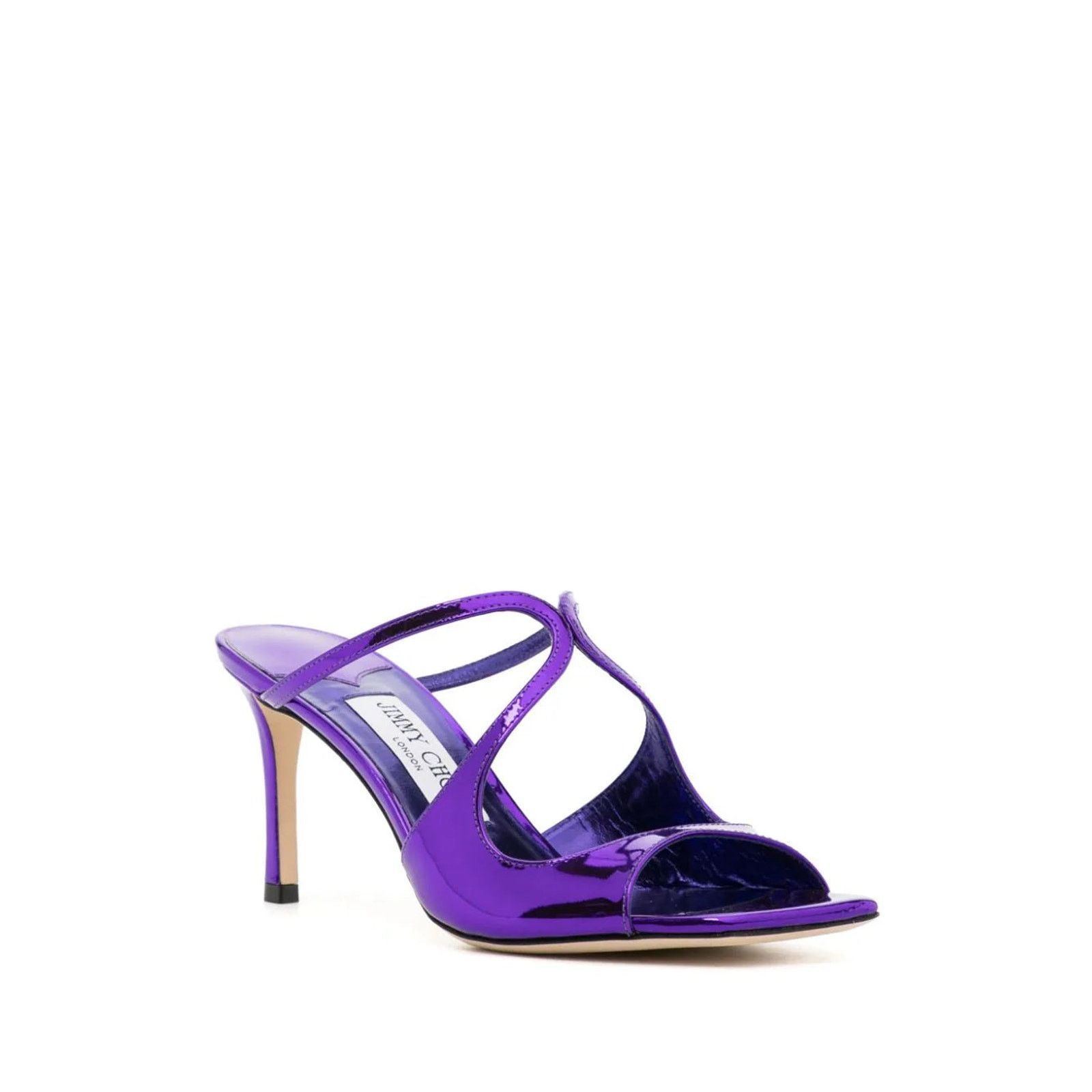 Jimmy Choo Jimmy Choo Anise 95 Violet Purple Liquid Metalic Leather Size US 8.5 / IT 38.5 - 1 Thumbnail