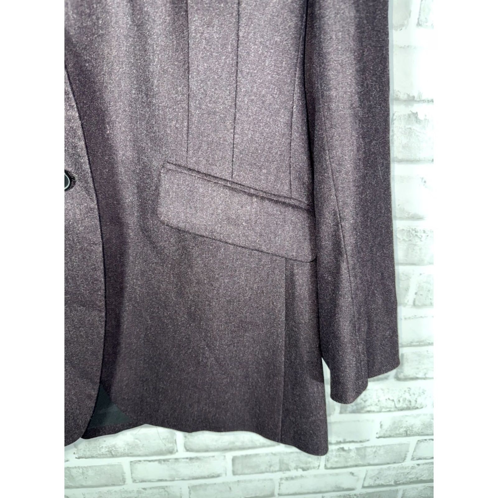 Theory Theory ANDORIE Coat Womens 12 Black Auburn Wool Angora Blend 2 Button NWT (45) Size XL / US 12-14 / IT 48-50 - 4 Thumbnail
