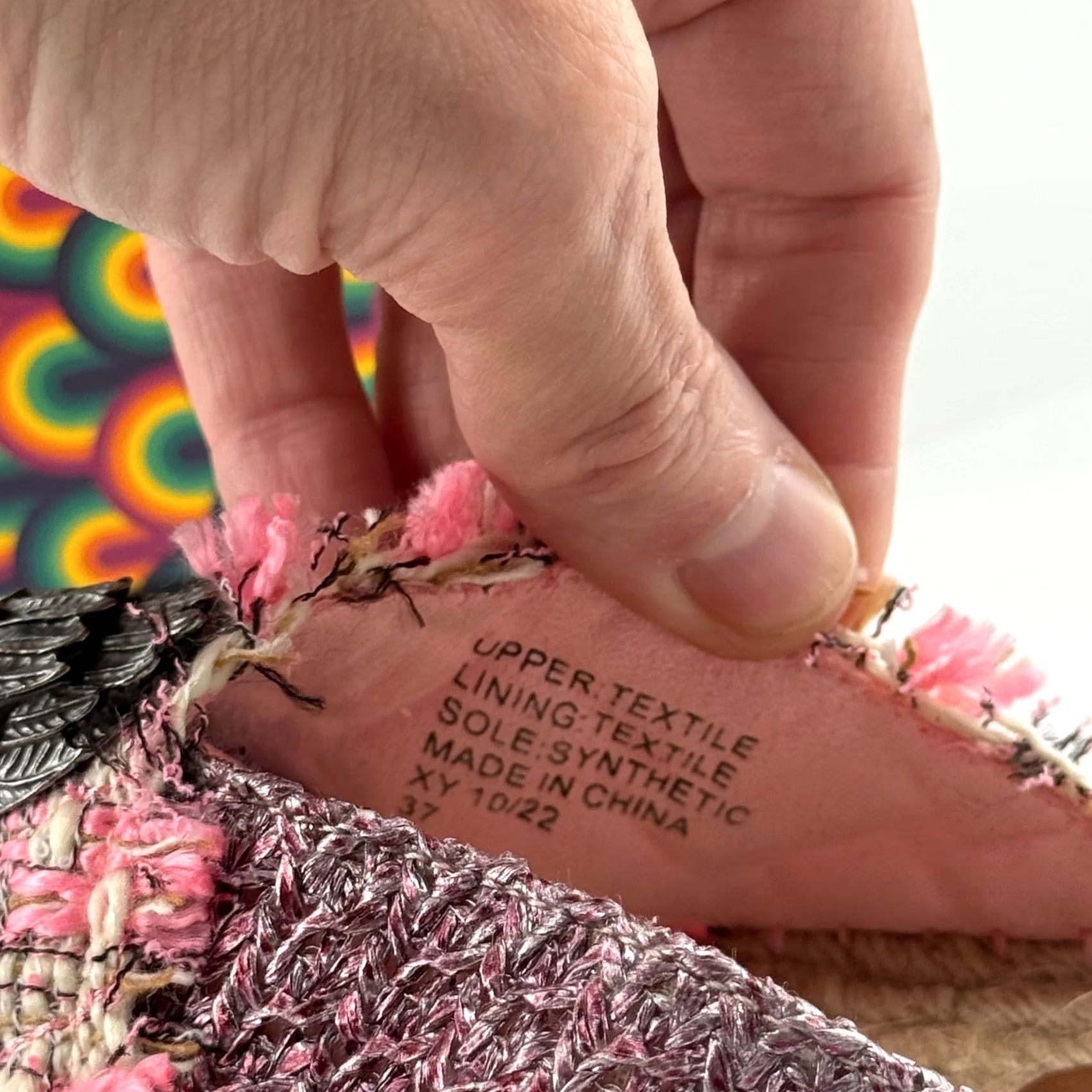 Kurt Geiger Kurt Geiger Womens Sandal Pink Tweed Espadrille Slide 7 Kensington X Eagle Head Size US 7 / IT 37 - 4 Thumbnail