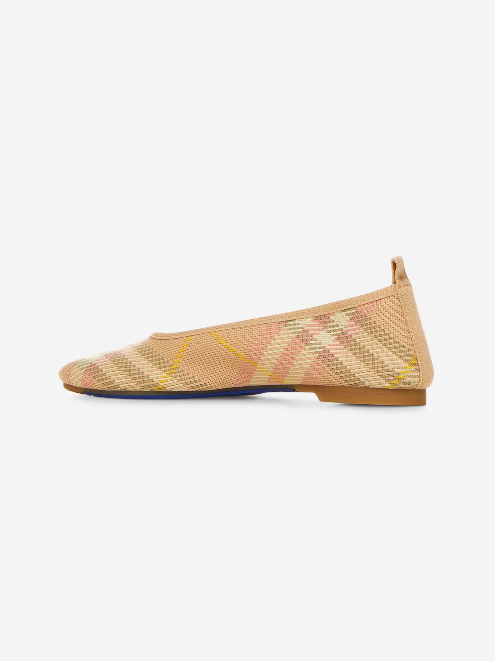 Burberry o1s22i1n0125 Check Knit Ballerinas in Multicolor Size US 7 / IT 37 - 3 Thumbnail