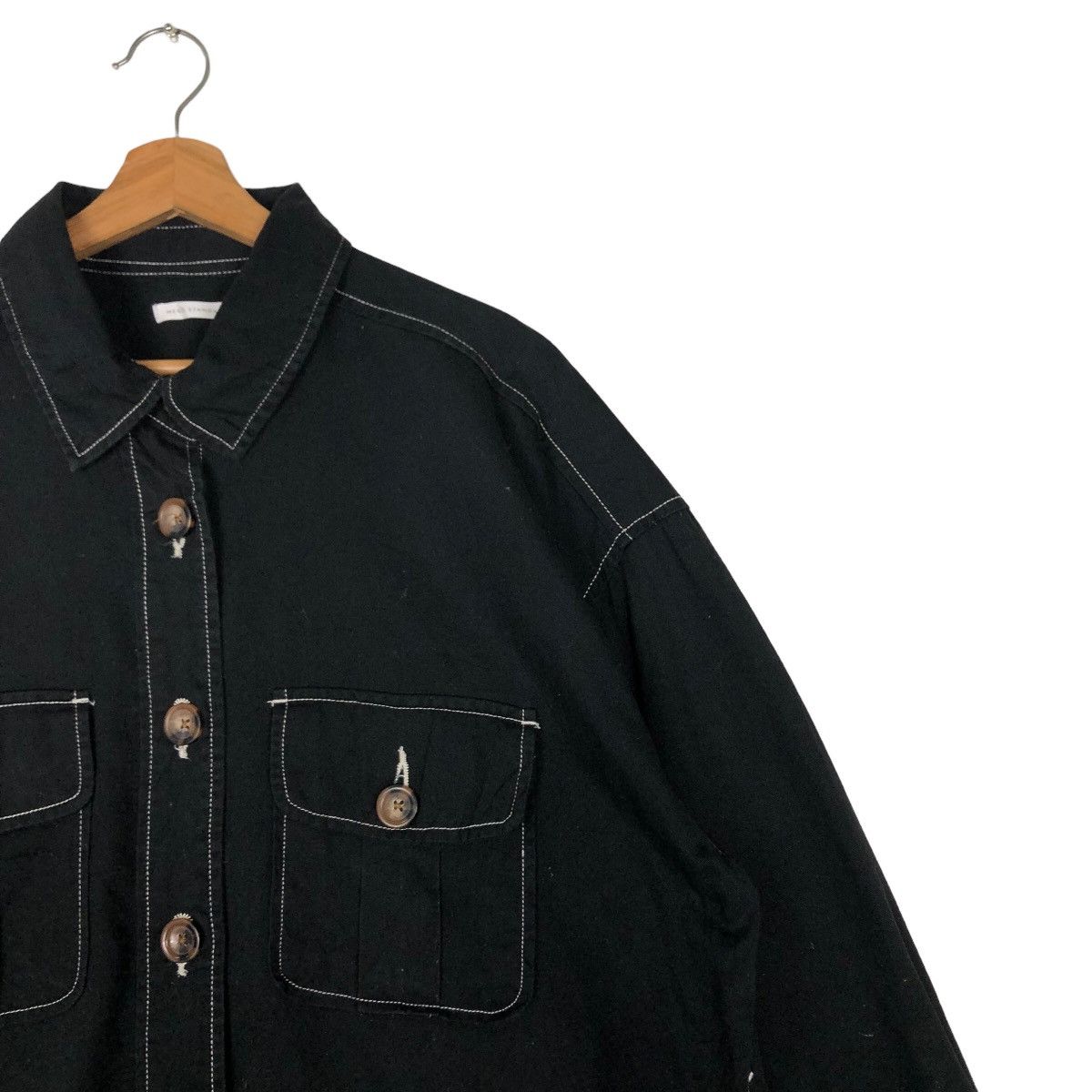 Japanese Brand 🔥Vtg Chore Jacket Wego Standard Black Issey Miyake Design Size US L / EU 52-54 / 3 - 6 Thumbnail