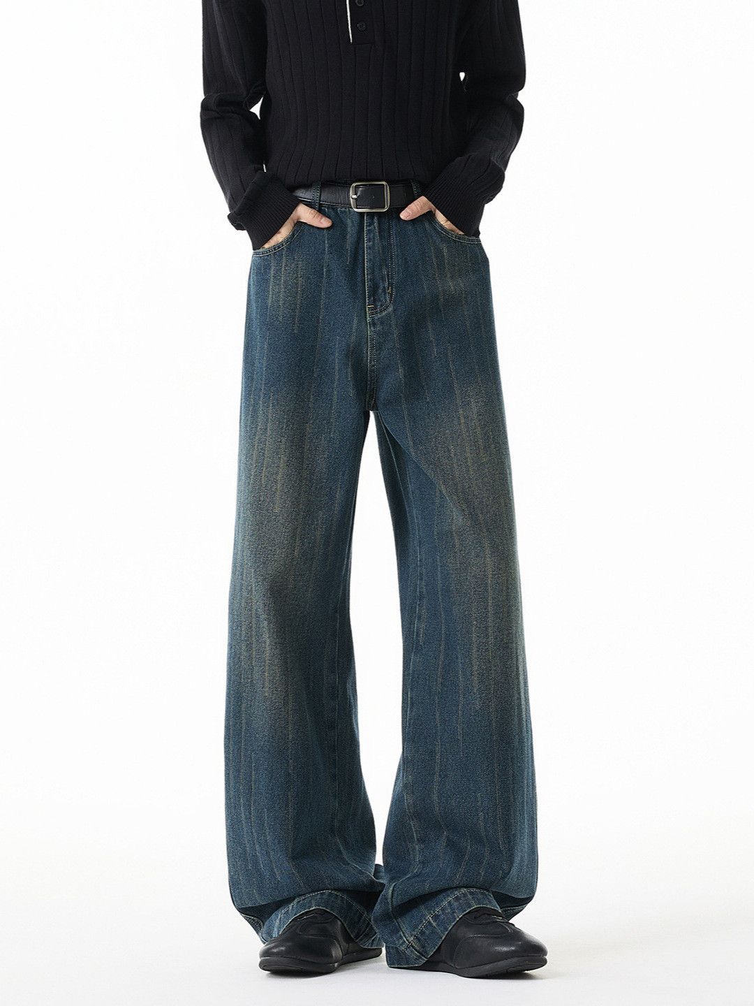 Japanese Brand American high-street trendy Cleanfit straight wide-leg jeans Size US 32 / EU 48 - 3 Thumbnail