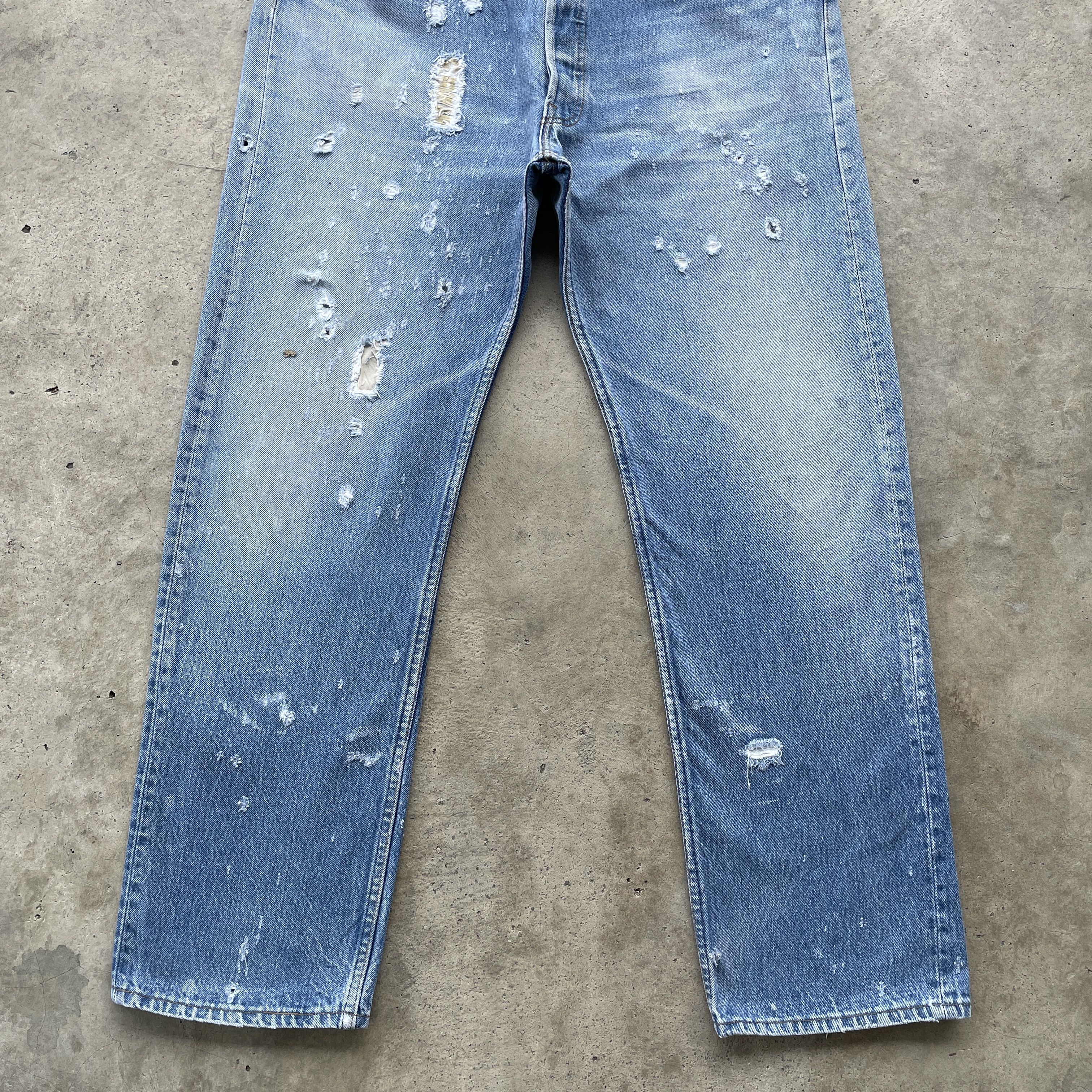 Levi's Vintage Clothing Vintage Levi’s 501 USA Sick Denim Jeans Pants Thrashed W37 Size US 37 - 5 Thumbnail