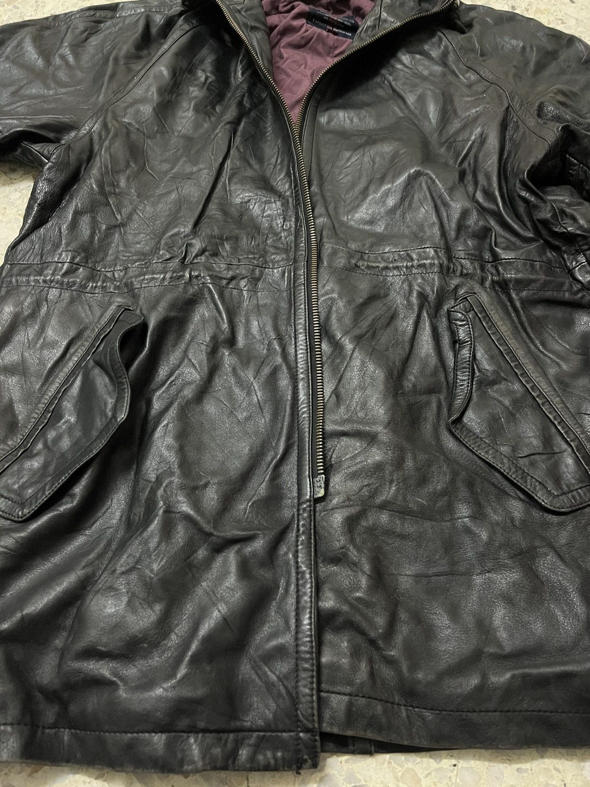 Alexander Julian Vintage 90s Alexander Julian Leather, Riri Swiss Zipper Size US L / EU 52-54 / 3 - 8 Thumbnail