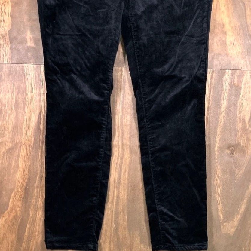 Loft LOFT Womens Jeans Black Velvet Mid Rise Skinny Stretch 8 in Regular 30in Waist 8 27 in Inseam Mens Womens Girls Size 30" / US 8 / IT 44 - 3 Thumbnail