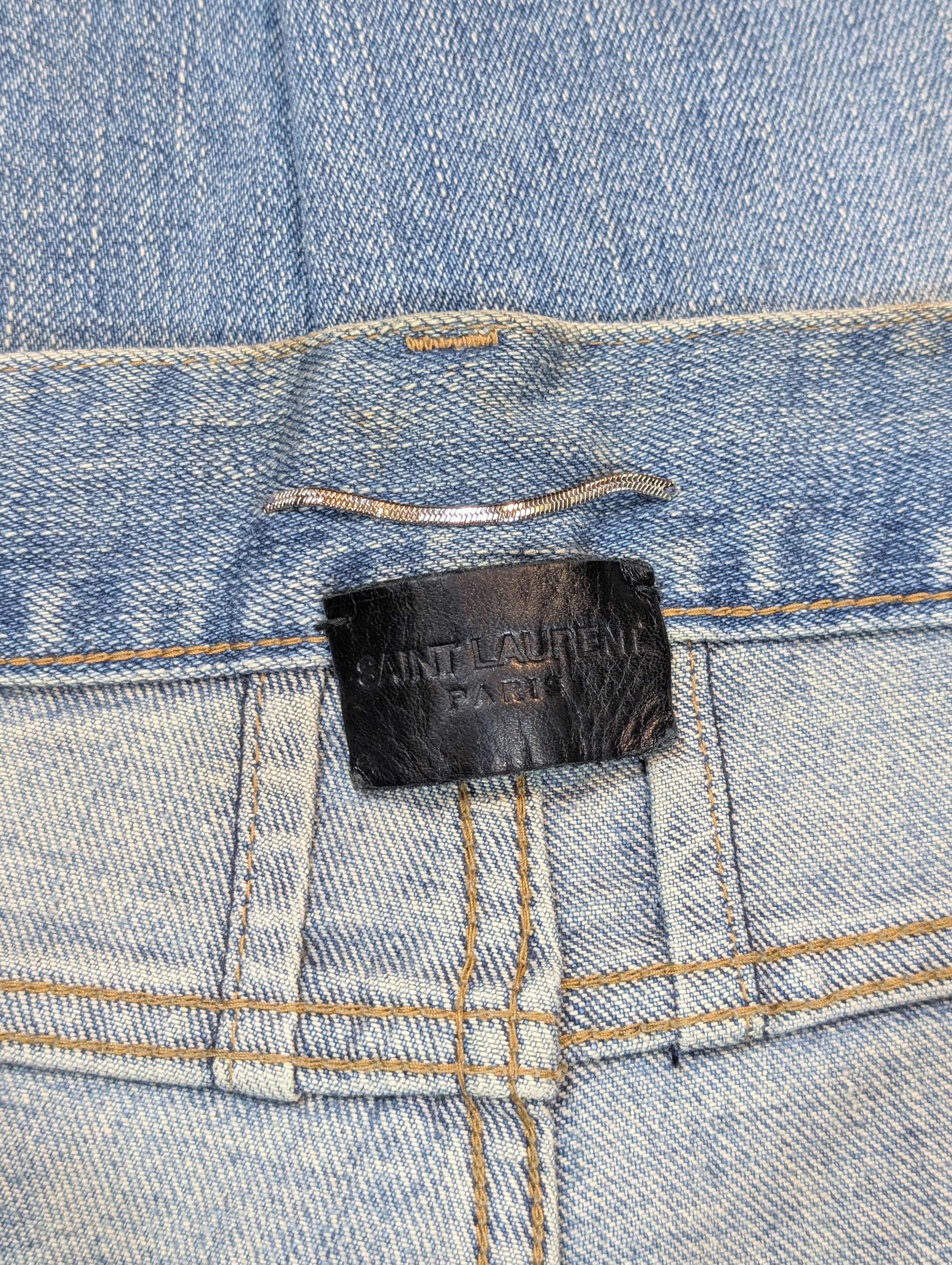 Saint Laurent Paris Saint Laurent Crash 2015 D02 Jeans Light Blue Hedi Slimane Size US 34 / EU 50 - 3 Thumbnail