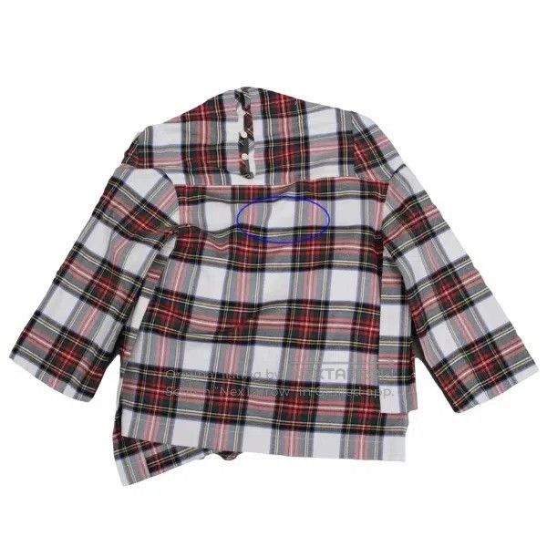Comme des Garcons Comme Des Garcons White Retro Plaid Folded Top Size S / US 4 / IT 40 - 3 Thumbnail