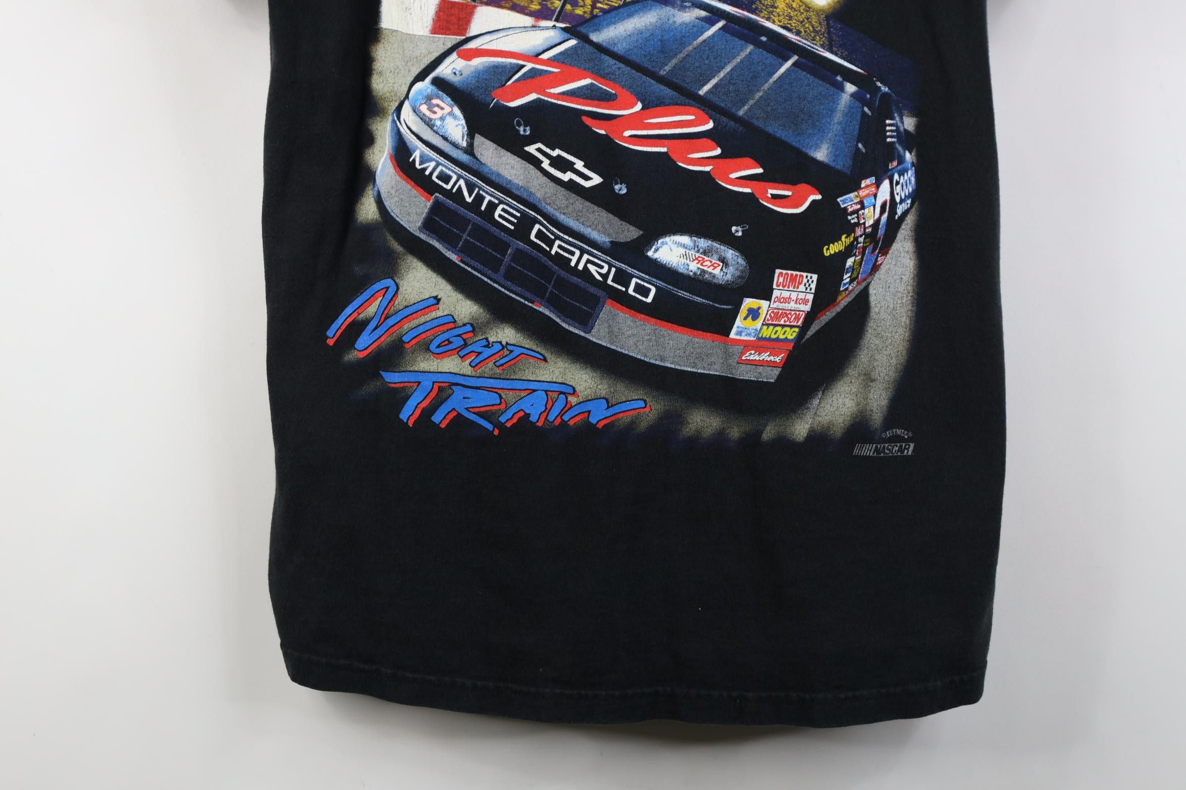Vintage Vintage 90s Nascar Earnhardt Racing Night Train T-Shirt USA Size US L / EU 52-54 / 3 - 3 Thumbnail