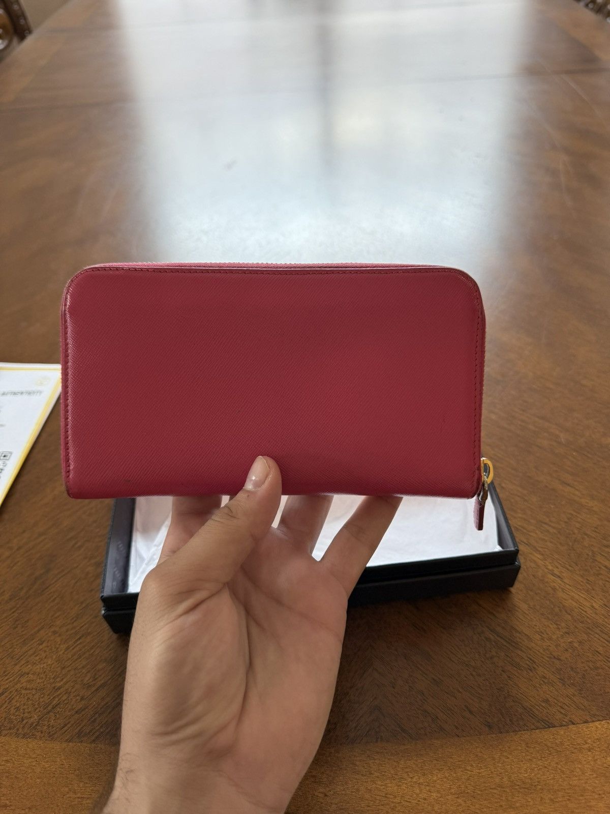 Prada Prada Zipper Wallet Pink W/ Box Size ONE SIZE - 4 Thumbnail
