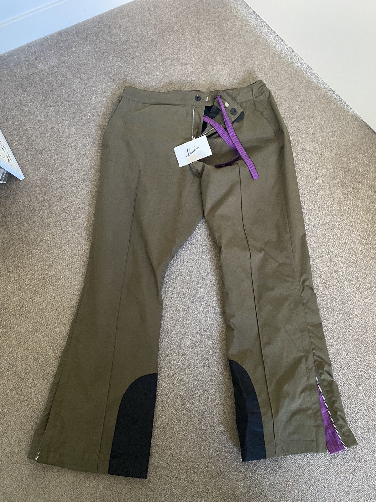 image of Acne Studios Trousers in Green, Men's (Size 32)