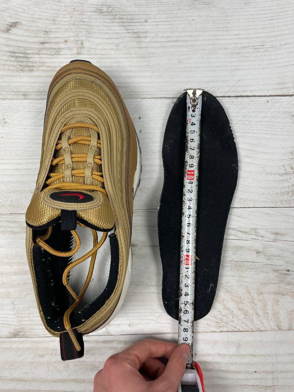 Nike Nike Air Max 97 OG Metallic Gold Sneakers Size US 9 / EU 42 - 10 Thumbnail