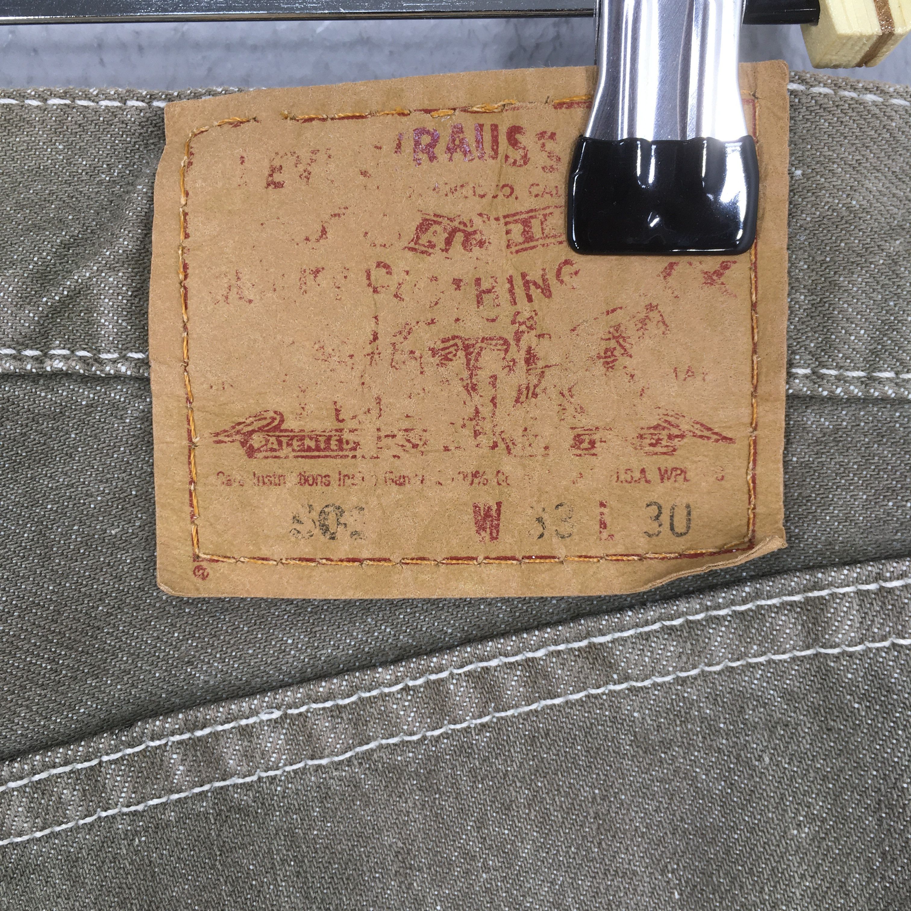 Levi's Size 31X30.5 Vintage 90s Levi's 501 Brown Jeans S947 Size 31" - 10 Thumbnail
