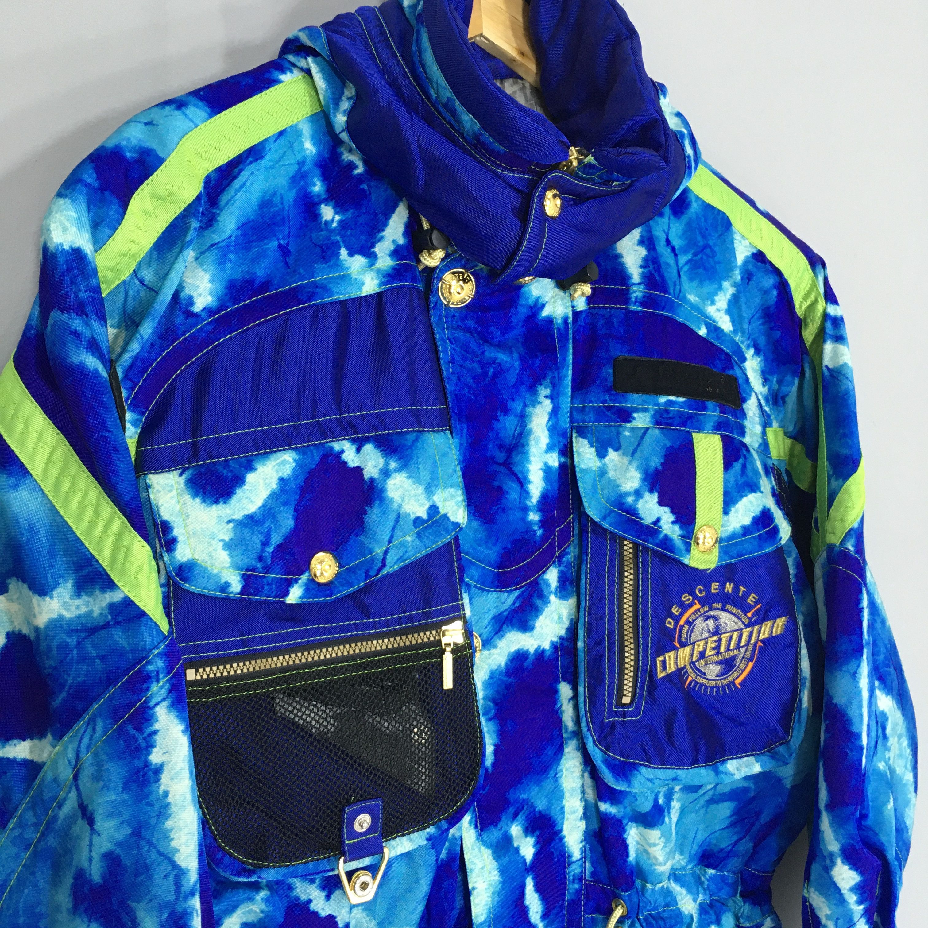 Descente × Japanese Brand Vintage 90s Descente Ski Wear Hoodie Parka Jacket Medium Size US M / EU 48-50 / 2 - 3 Thumbnail