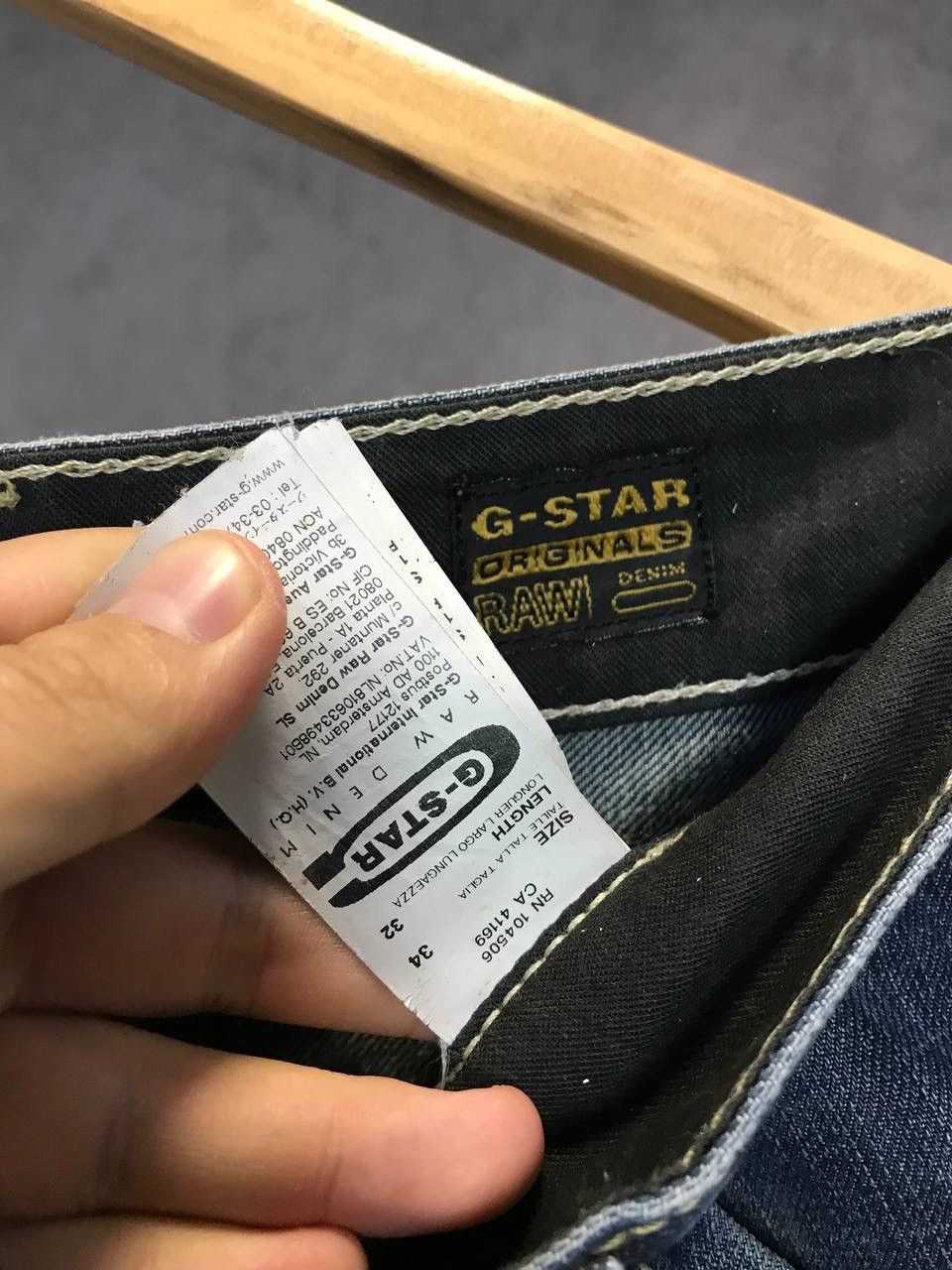 G-Star G Star Raw vintage biker distressed denim jeans Size US 34 / EU 50 - 6 Thumbnail
