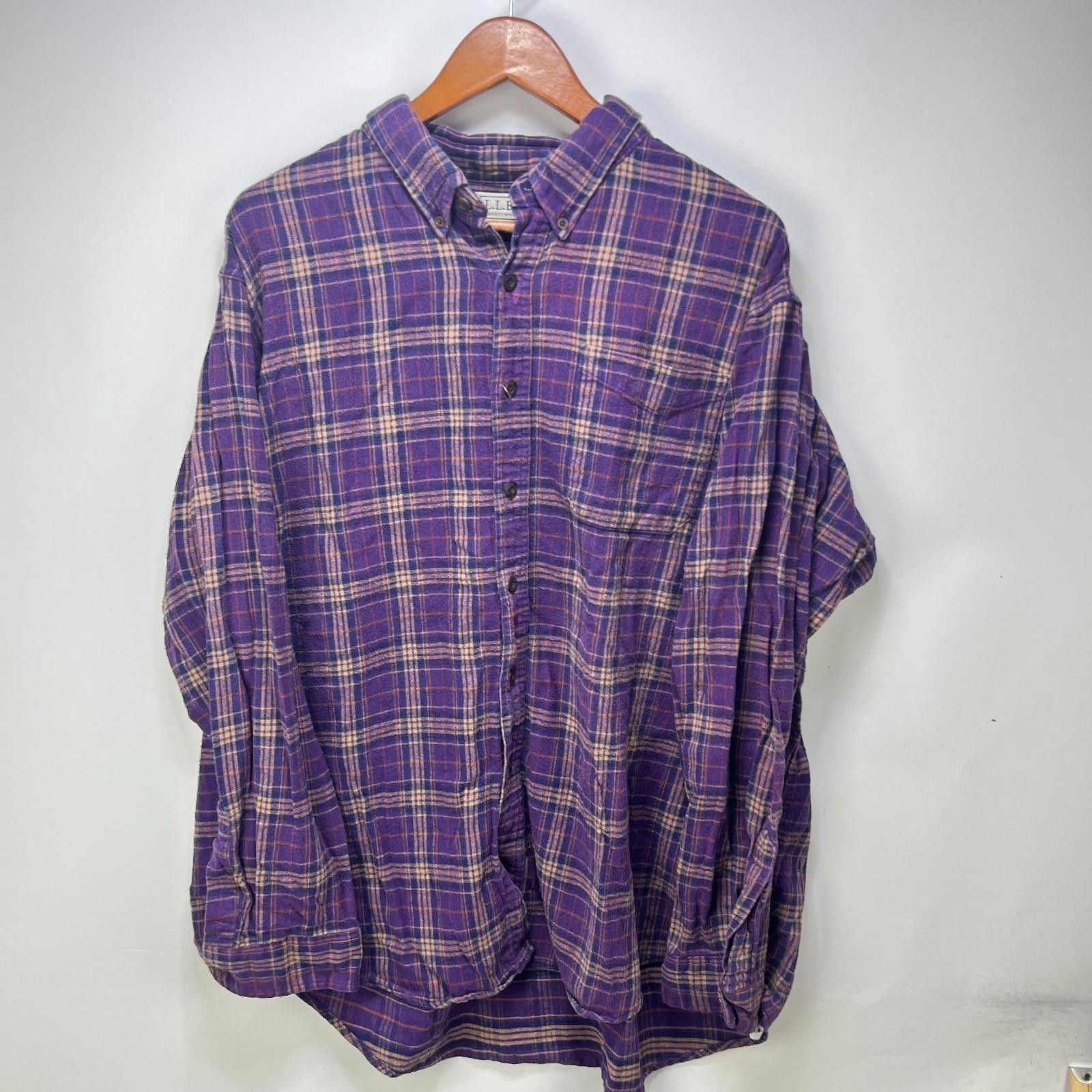 L.L. Bean Vintage 90s LL Bean Plaid Button Up Long Sleeve Shirt 2XL Size US XXL / EU 58 / 5 - 1 Thumbnail