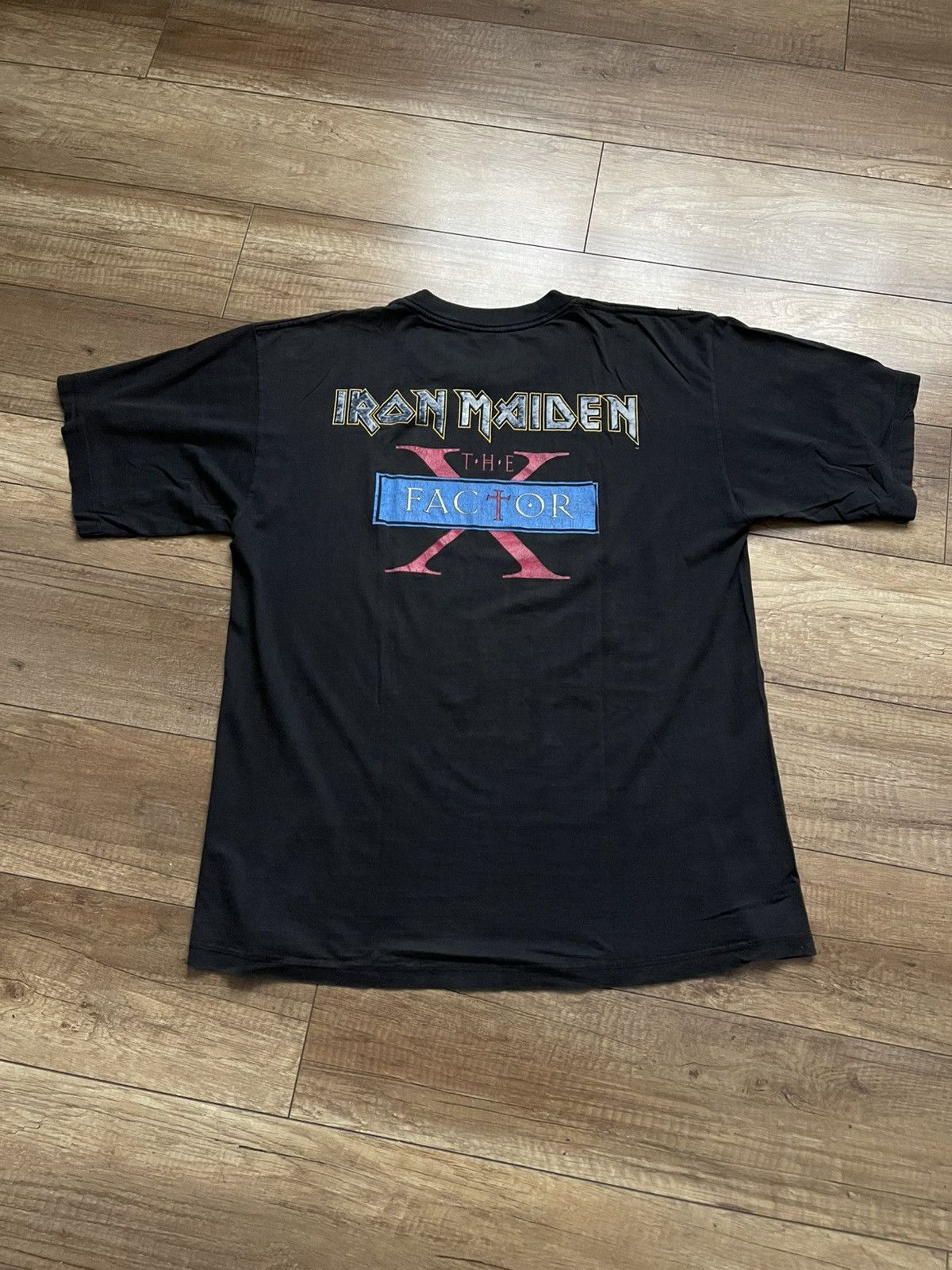 Band Tees 1995 Iron Maiden The X Factor Vintage Rock Band T-Shirt Tee Size US XL / EU 56 / 4 - 7 Thumbnail