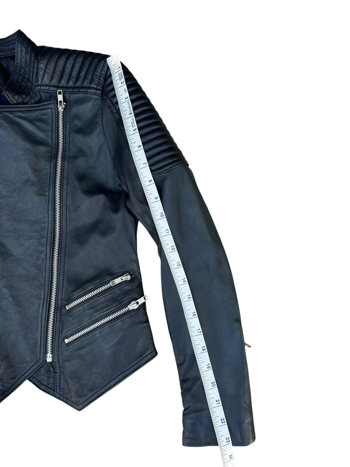 Leather Unknown Brand High Quality Napa Leather Padded Crop Jacket Size US XS / EU 42 / 0 - 4 Thumbnail