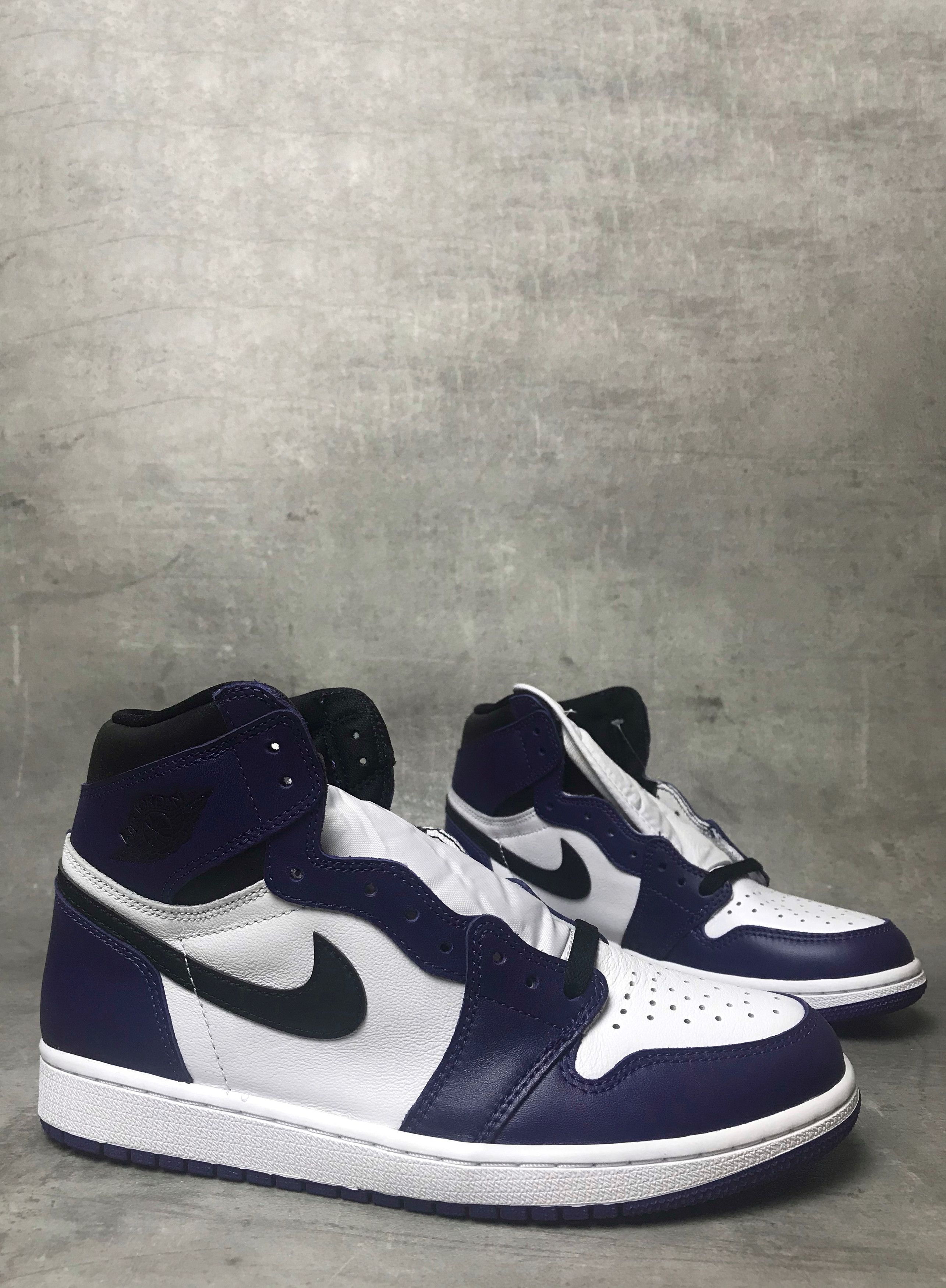 Jordan Brand NIKE Air Jordan 1 Retro High Purple Court 2.0 Size US 9.5 / EU 42-43 - 1 Thumbnail