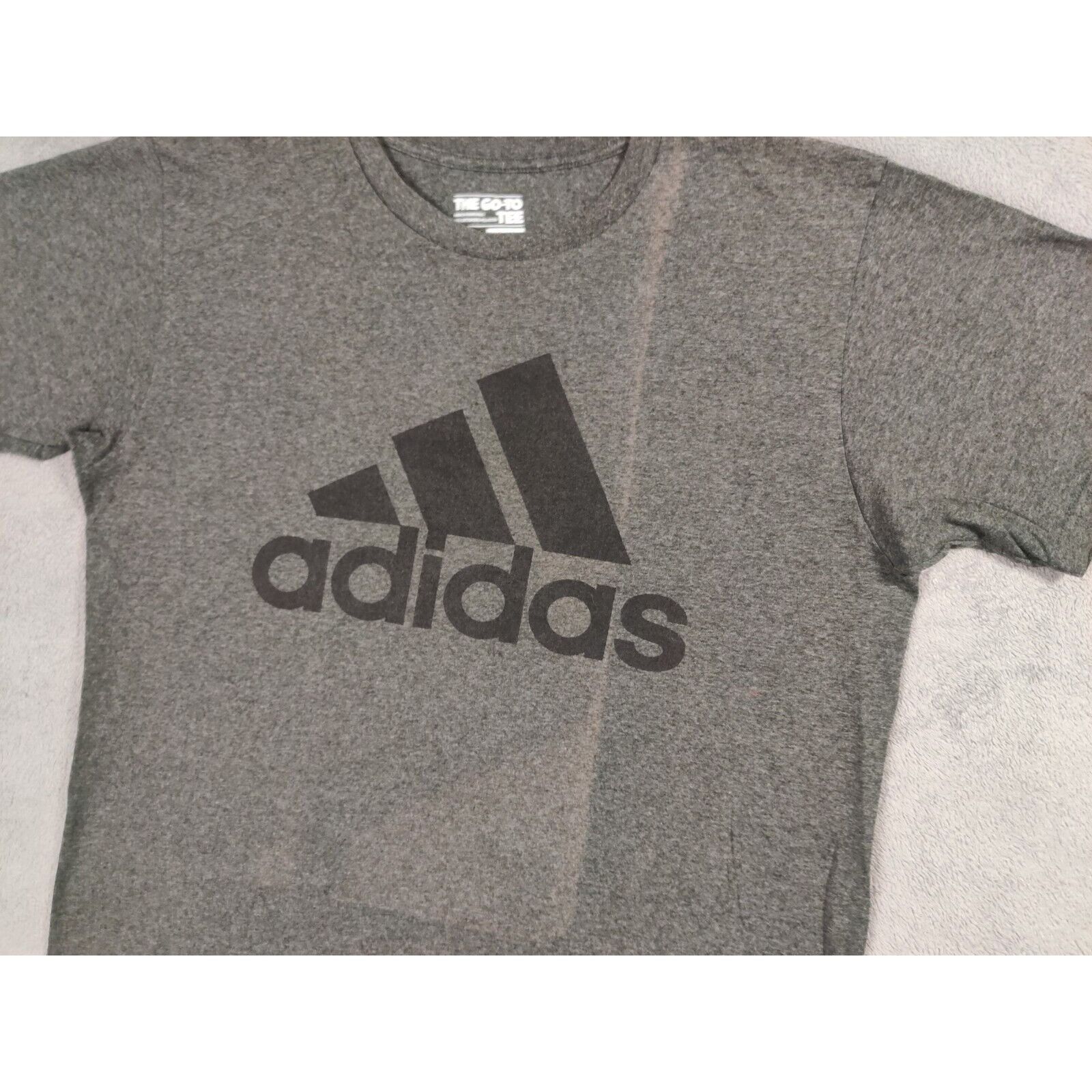 Adidas Adidas Shirt Adult Mens Large Dark Gray Black 3 Striped Logo Size US L / EU 52-54 / 3 - 3 Thumbnail