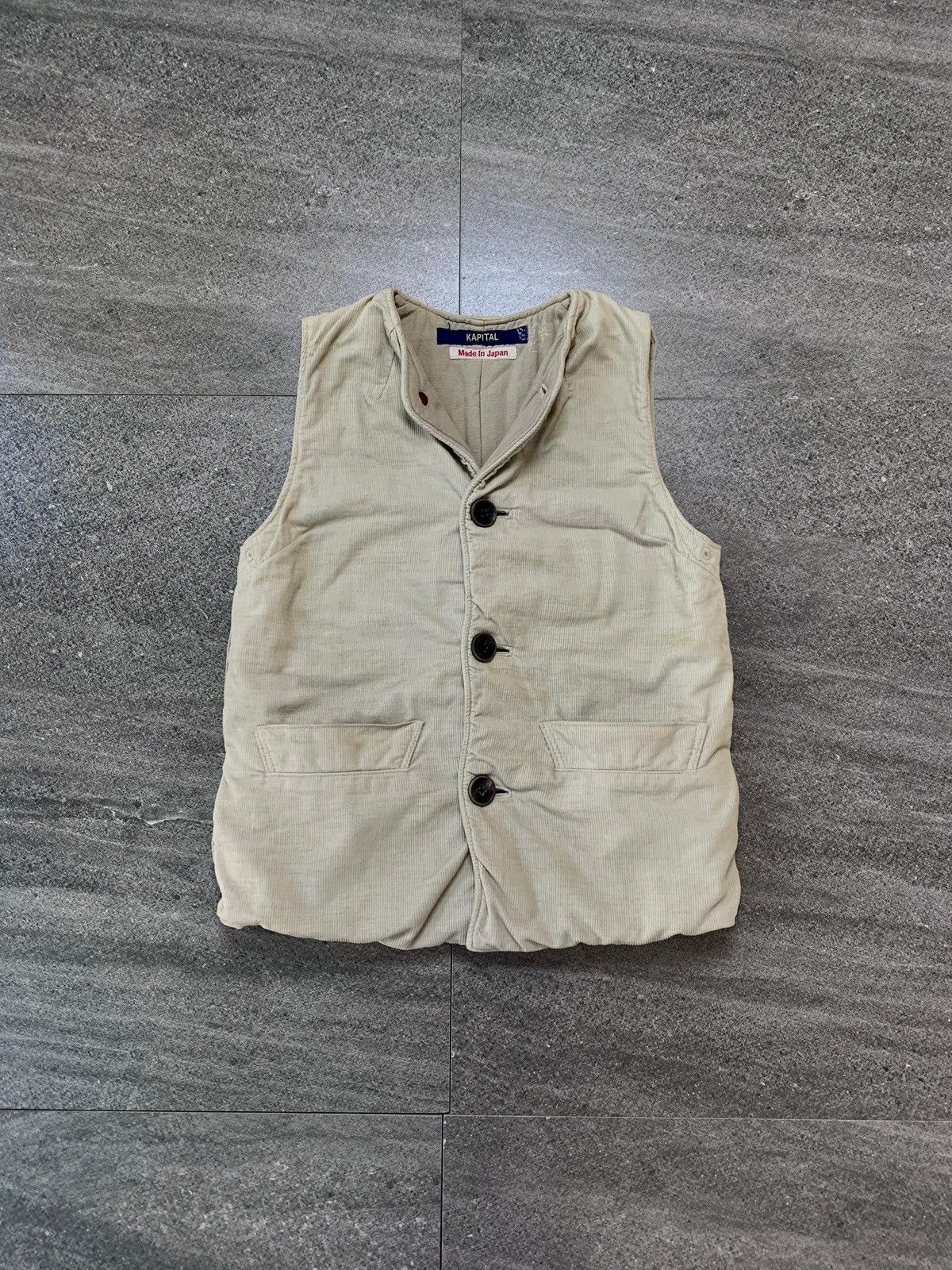 Kapital Puffer Corduroy Vest Size US XS / EU 42 / 0 - 2 Thumbnail