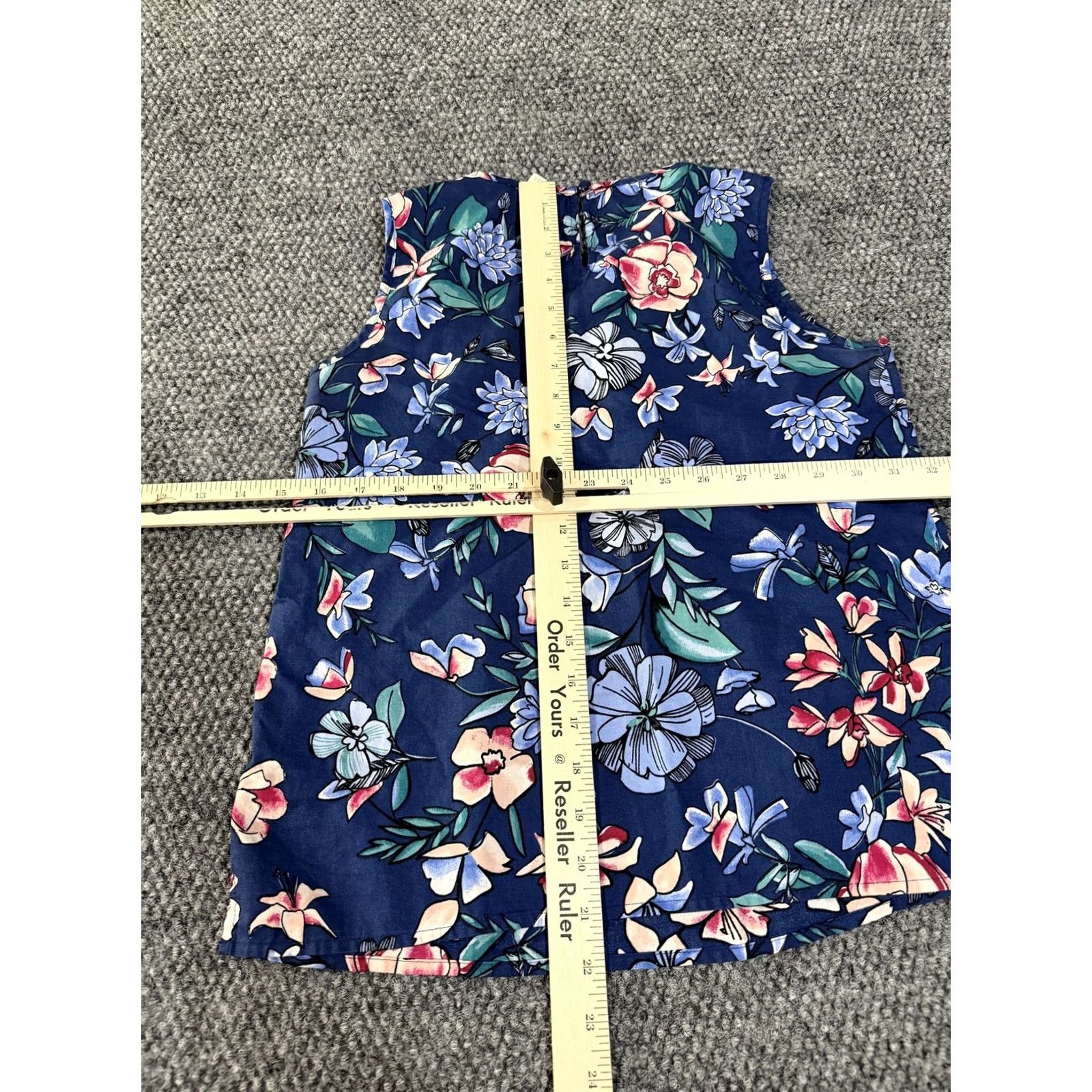 Talbots Talbots Blouse Womens P Multicolor Floral Sleeveless Round Neck 100% Cotton Casual Summer Petite Size S / US 4 / IT 40 - 7 Thumbnail