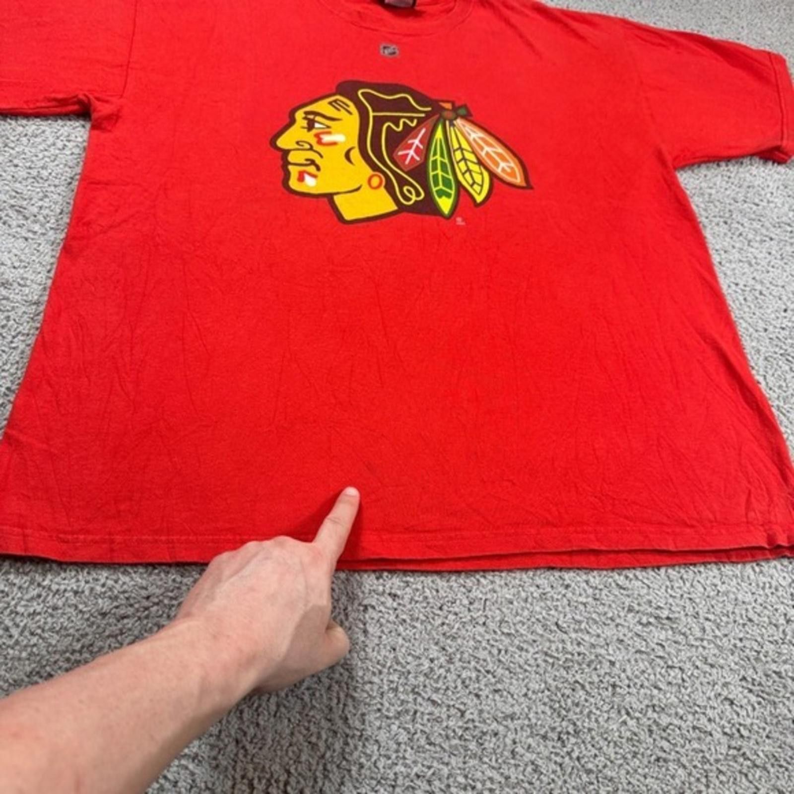 Reebok Chicago Blackhawks Khabibulin #39 Reebok NHL T Shirt Mens L Size US L / EU 52-54 / 3 - 6 Thumbnail