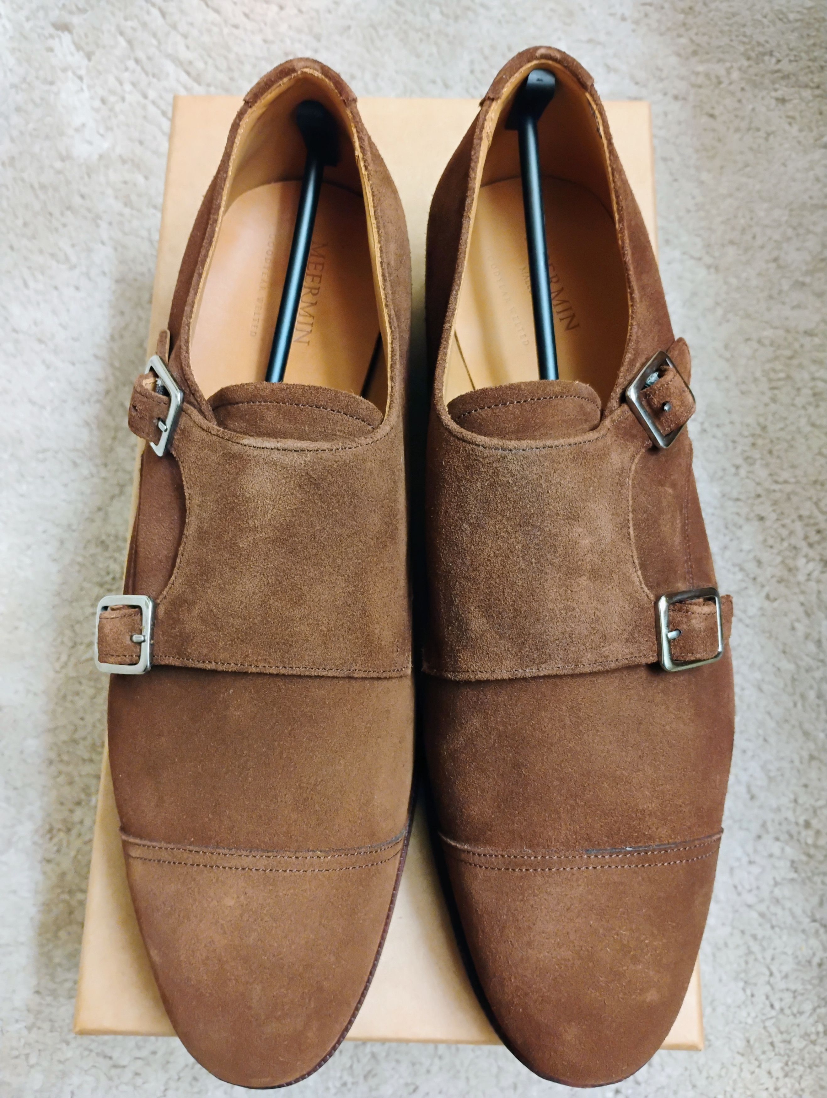 Meermin Snuff Rapello Suede Double Monkstrap Size US 8.5 / EU 41-42 - 1 Thumbnail