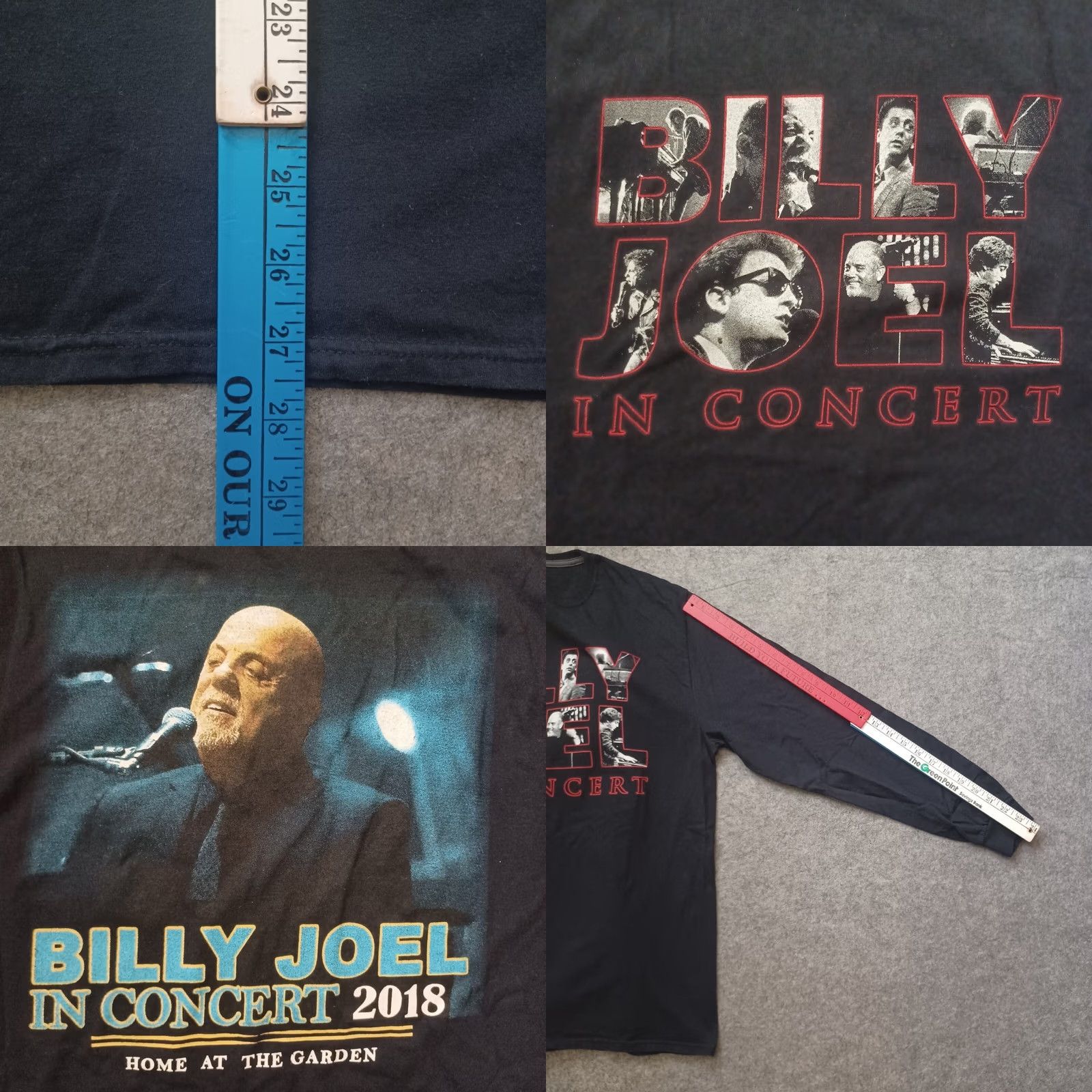 Fruit Of The Loom Billy Joel Shirt Mens L Black Concert 2018 Home At The Garden Long Sleeve T Size US L / EU 52-54 / 3 - 8 Thumbnail