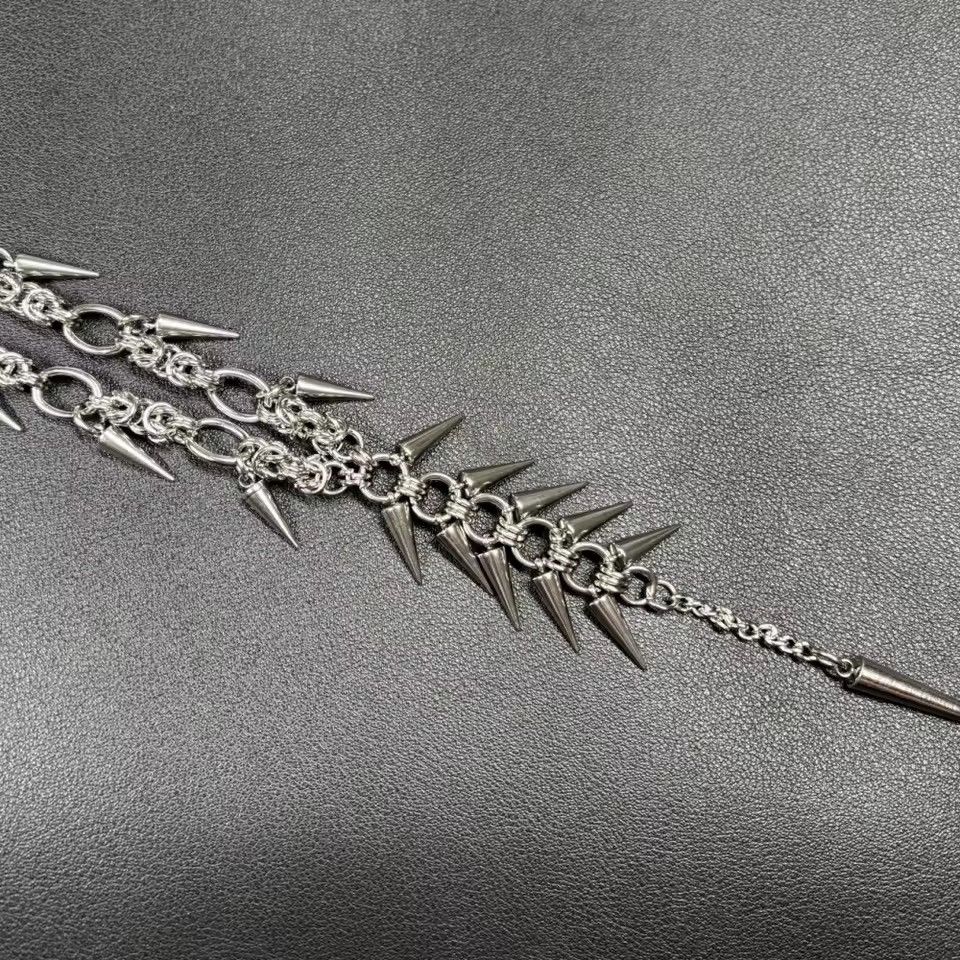Japanese Brand Punk Grunge Rock Rivet Long Pendant Chain Size ONE SIZE - 4 Thumbnail