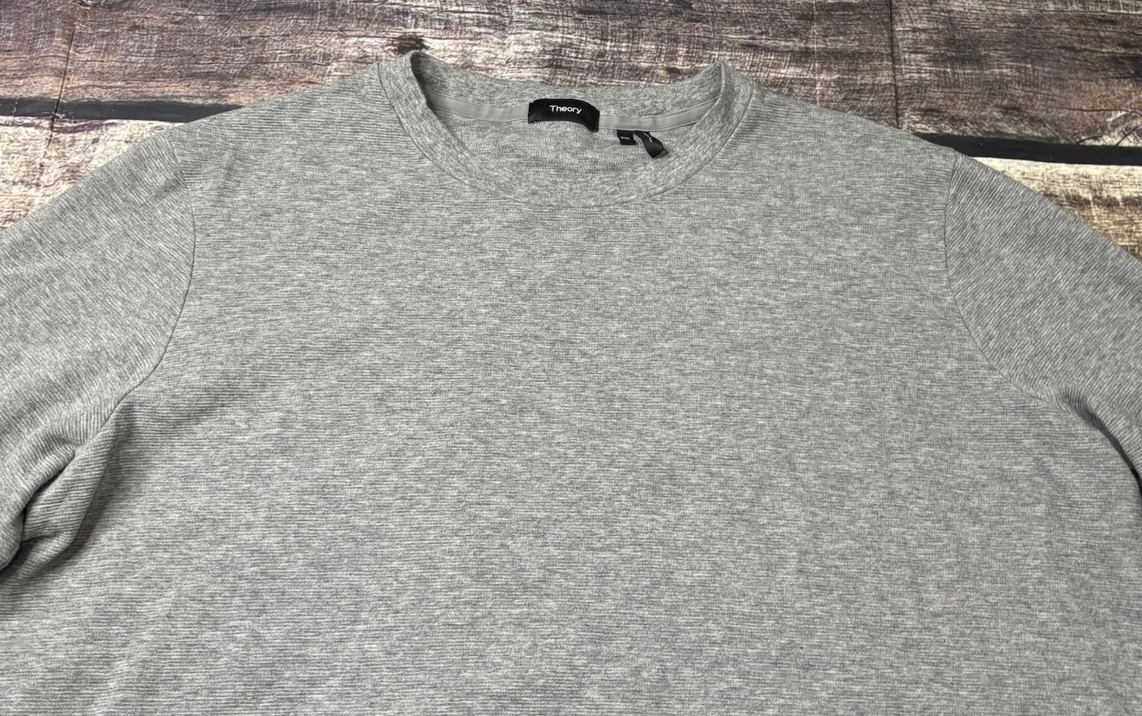 Theory Theory Sweater Mens 2XL Long Sleeve Cotton Stretch Gray Size US XXL / EU 58 / 5 - 4 Thumbnail