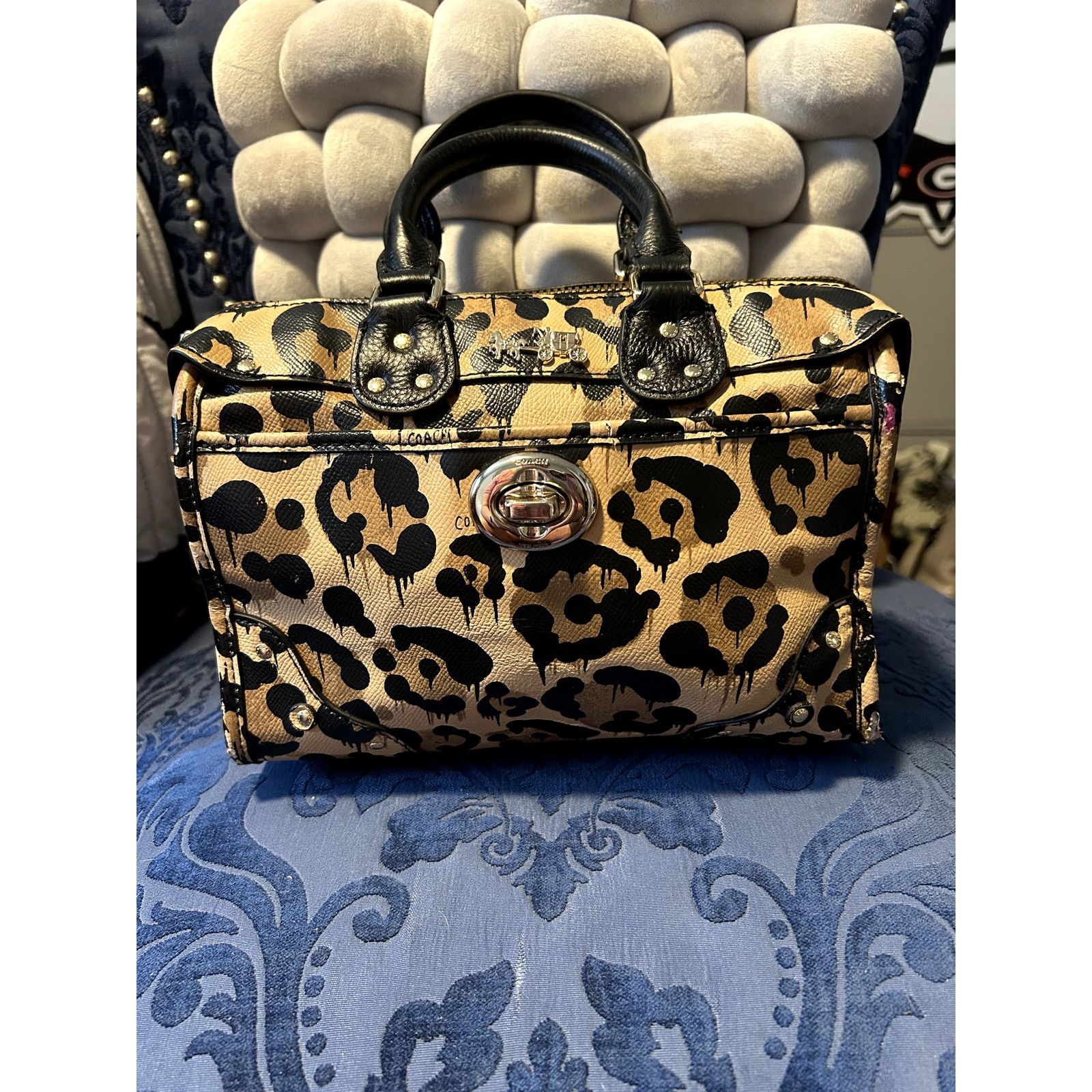 Coach Coach Leopard Print Bowling Bag Size ONE SIZE - 1 Thumbnail