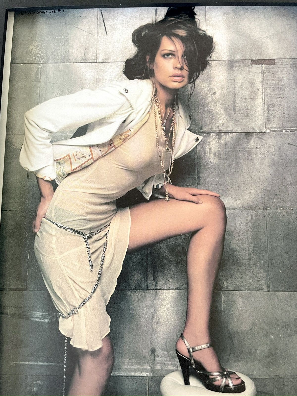 Chrome Hearts × Vintage Chrome Hearts Hot girl photo Poster framed 9x11 Size ONE SIZE - 2 Thumbnail