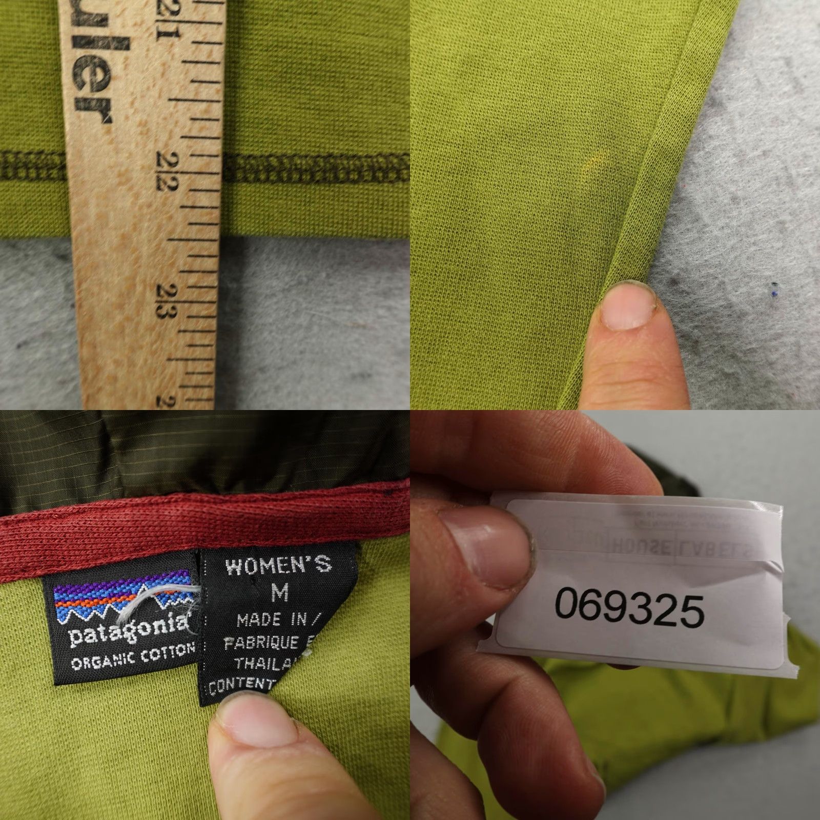 Patagonia VINTAGE Patagonia Hoodie Womens Medium Green Organic Cotton Pullover 2000 Y2K Logo Pocket Knit Modern Wear Size M / US 6-8 / IT 42-44 - 8 Thumbnail